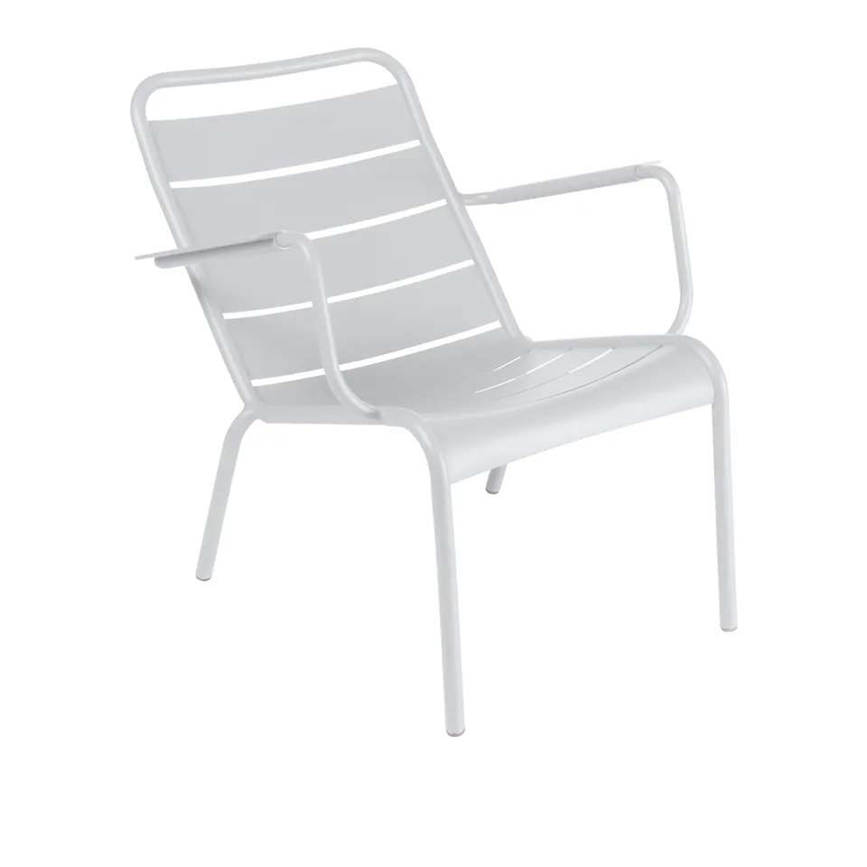 Luxembourg Low Armchair Cotton White 01