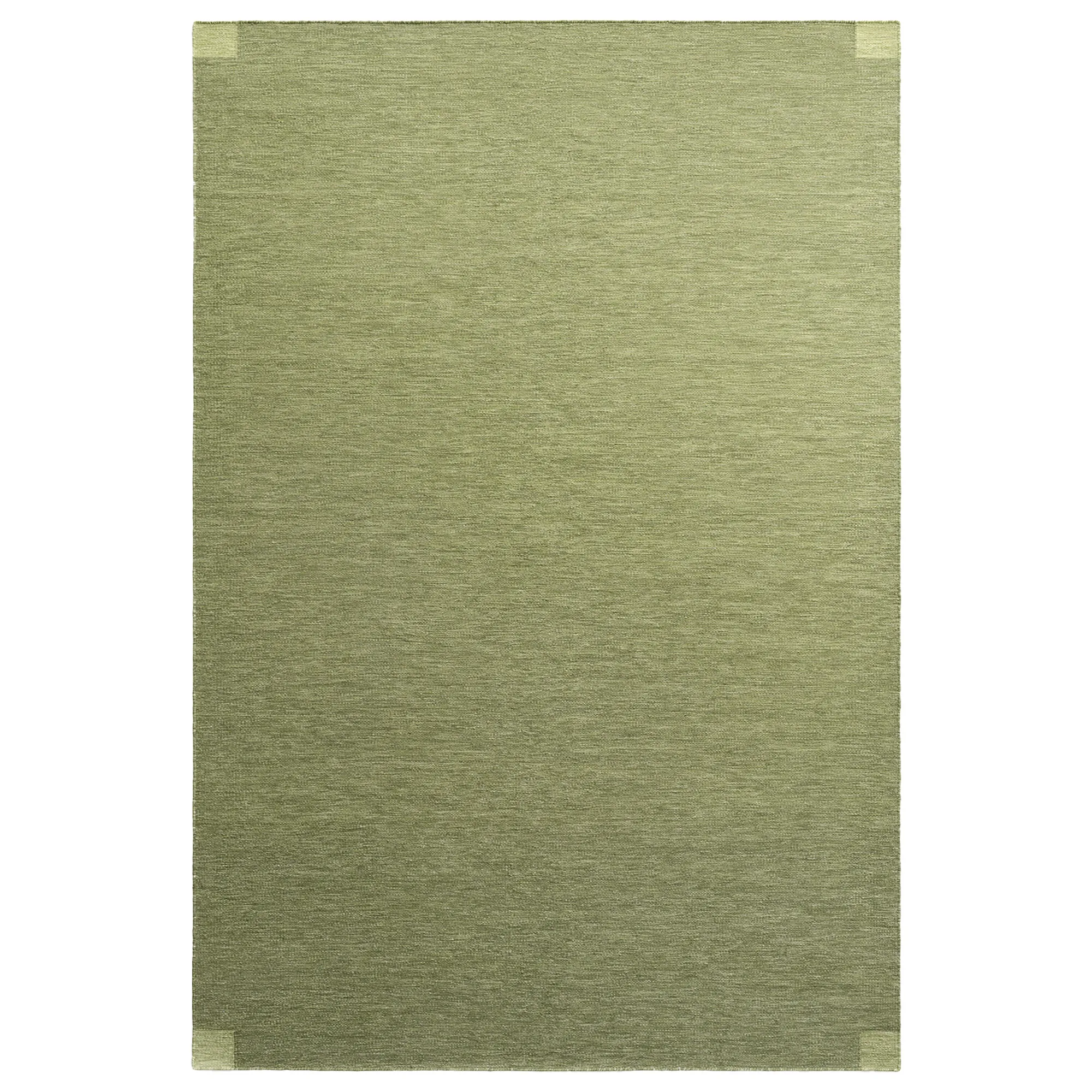 Tradition Solid Green Wool Rug - 1