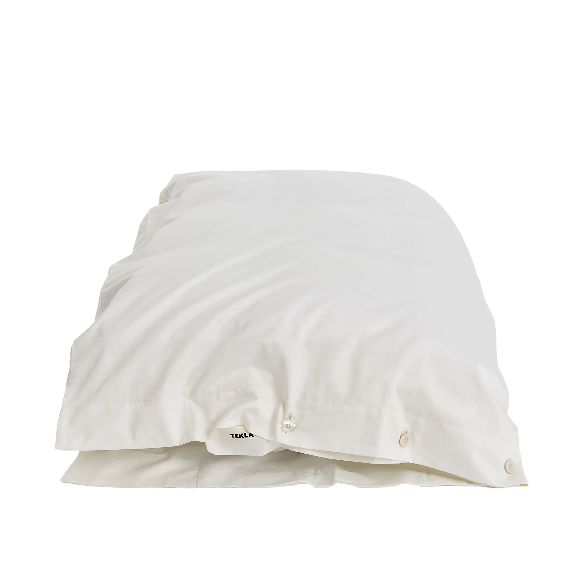 Cotton Sateen Duvet Covers Solid Cloud White - TEKLA - NO GA