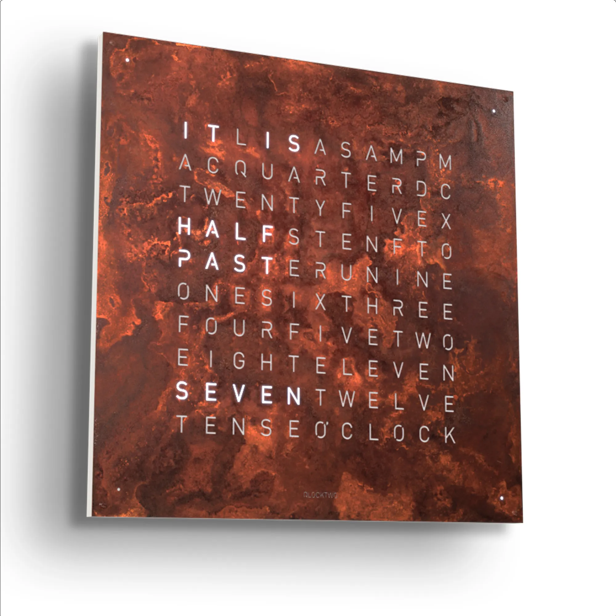 Qlocktwo Earth 90 Creator's Edition – Rust - 2