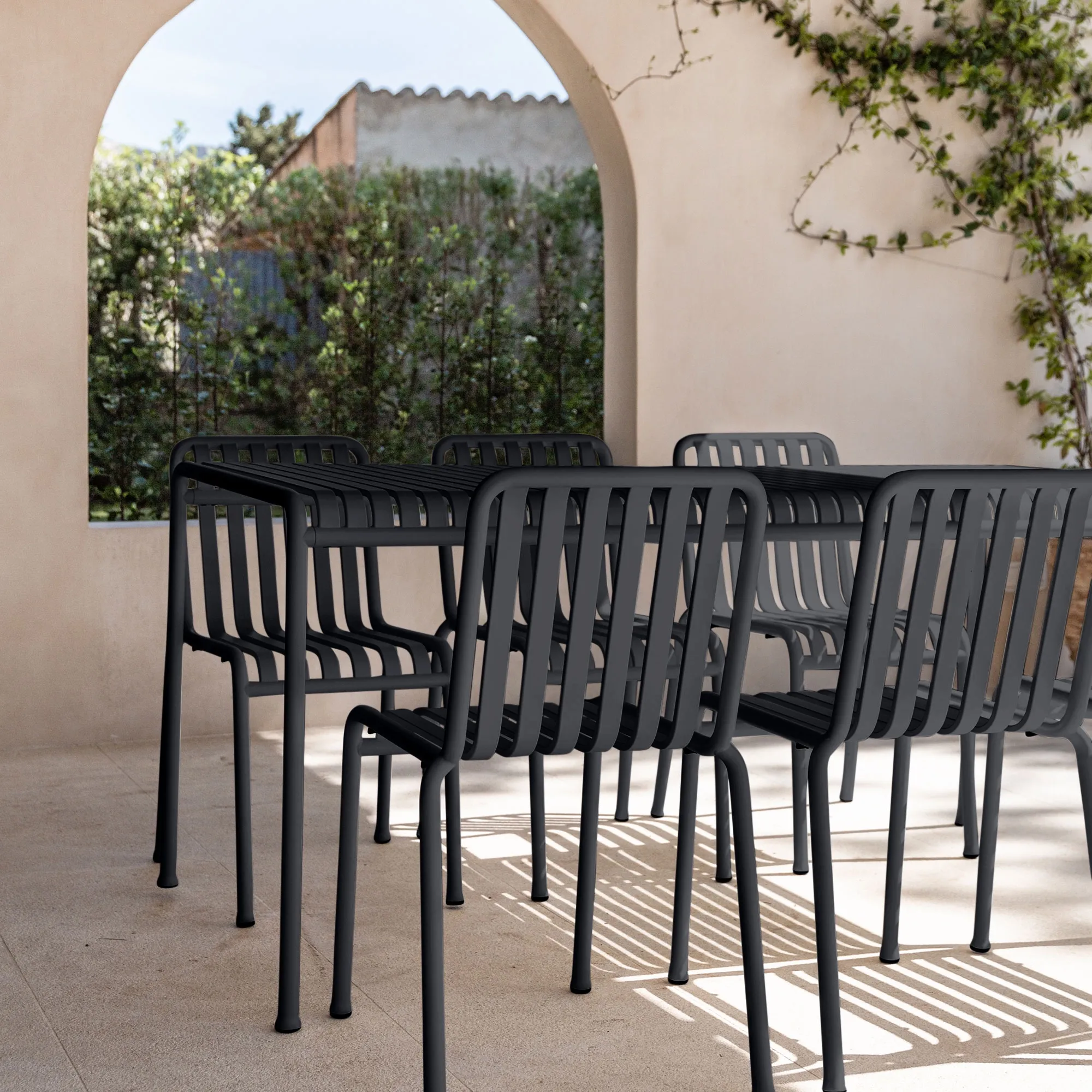 Palissade dining set with table 90x170cm &amp; 6 chairs - 13