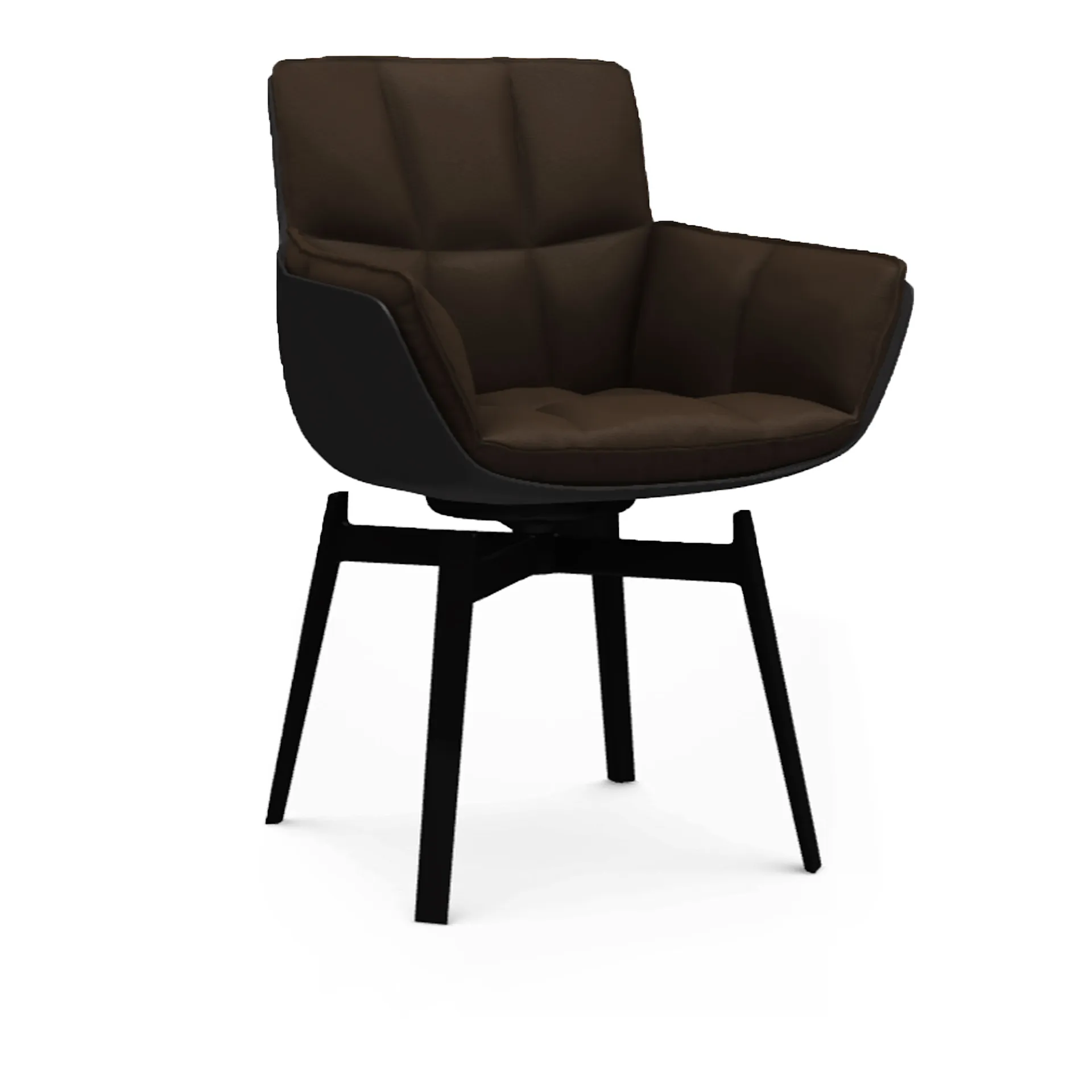 Husk Armchair Black Leather - B&B Italia - Patricia Urquiola - NO GA