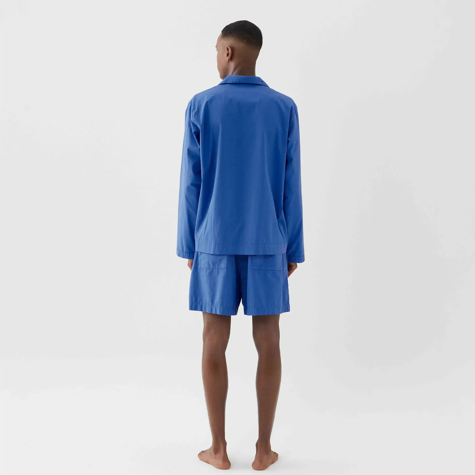 Poplin Pyjamas Shorts Royal Blue - TEKLA - NO GA