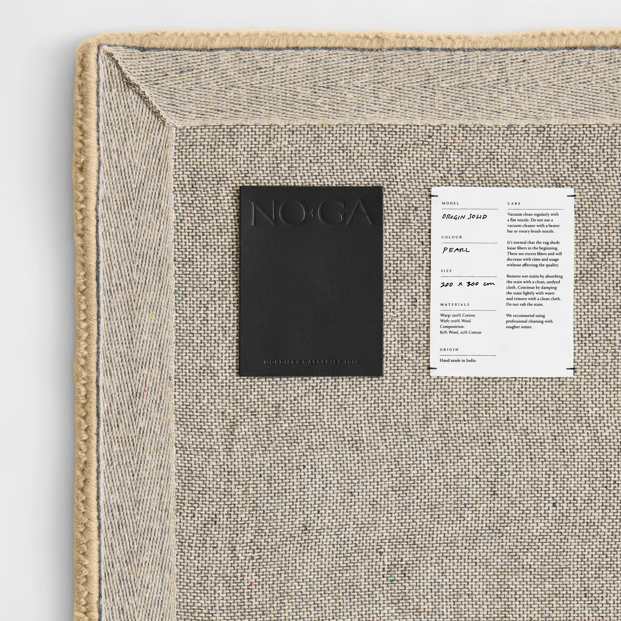 Origin Solid Pearl Wool Rug - 2