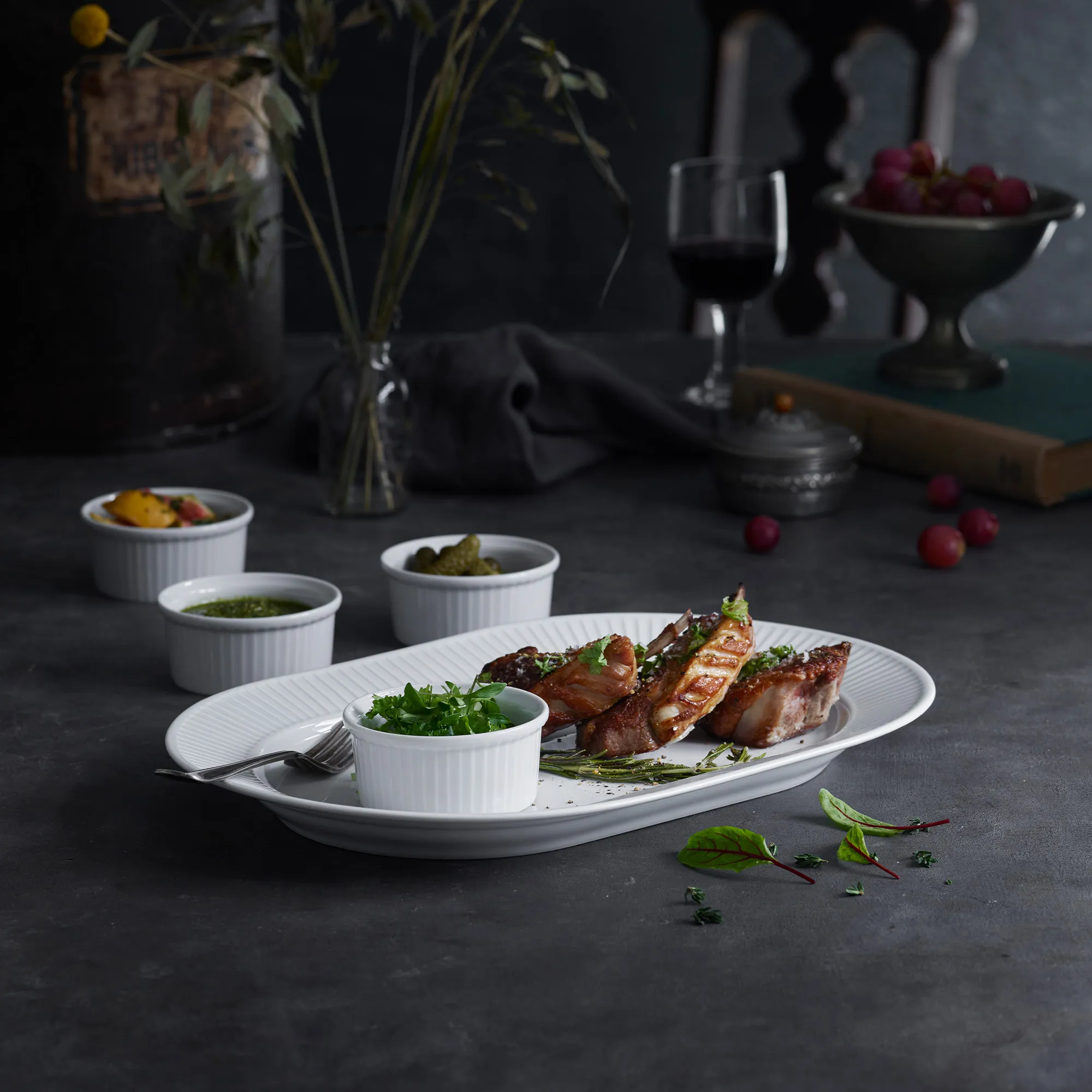Plissé Oval Serving Dish - 4