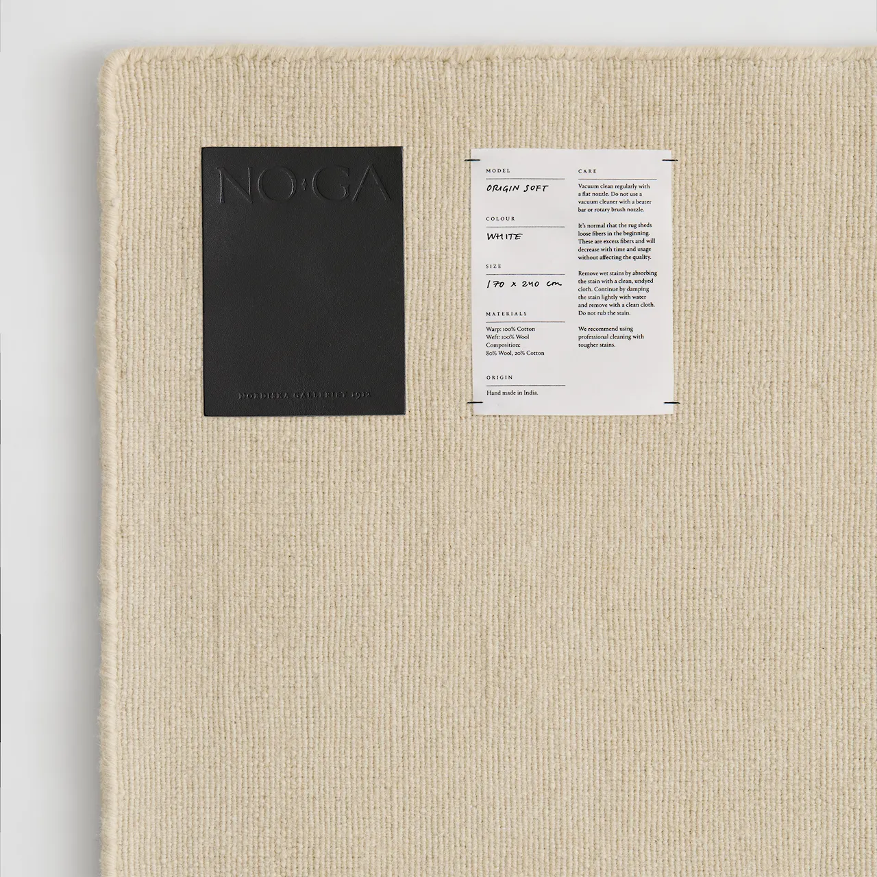 Origin Soft White Wool Rug