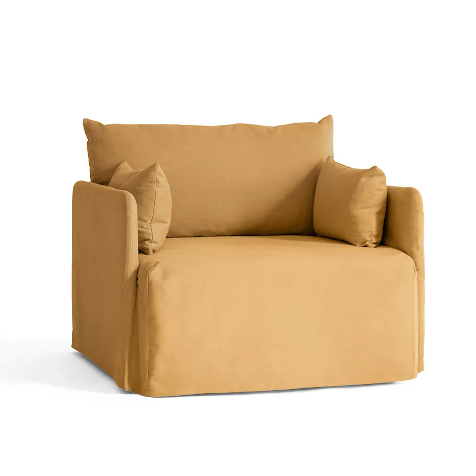 Offset 1-Seater With Loose Cover Fabric Cotlin Wheat