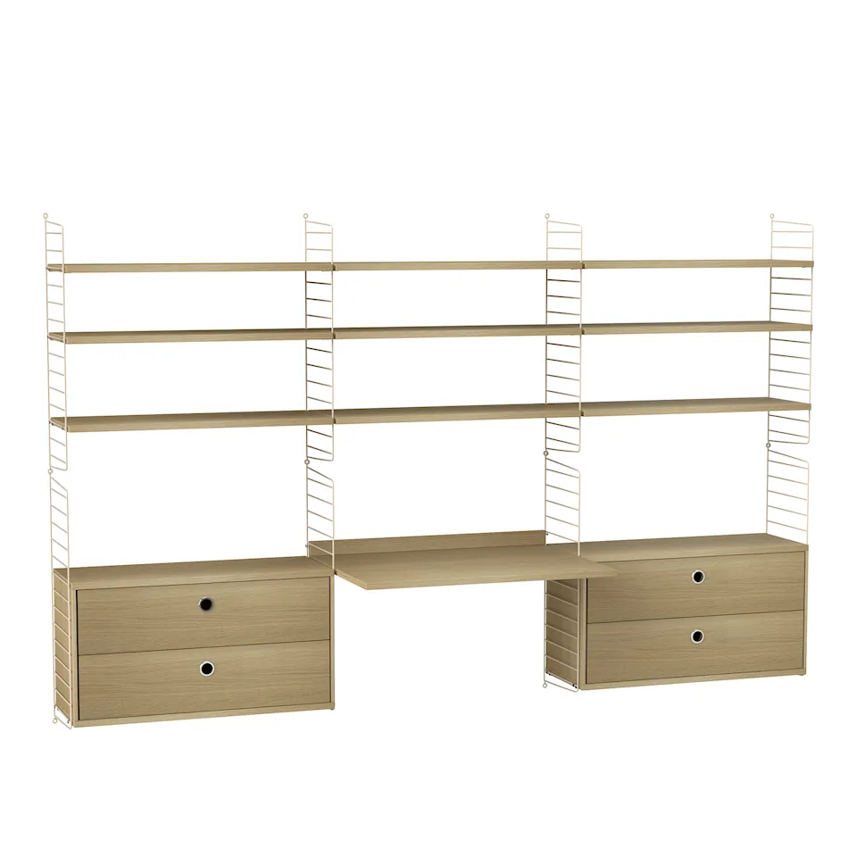 Kontor reolsystem F eg/beige