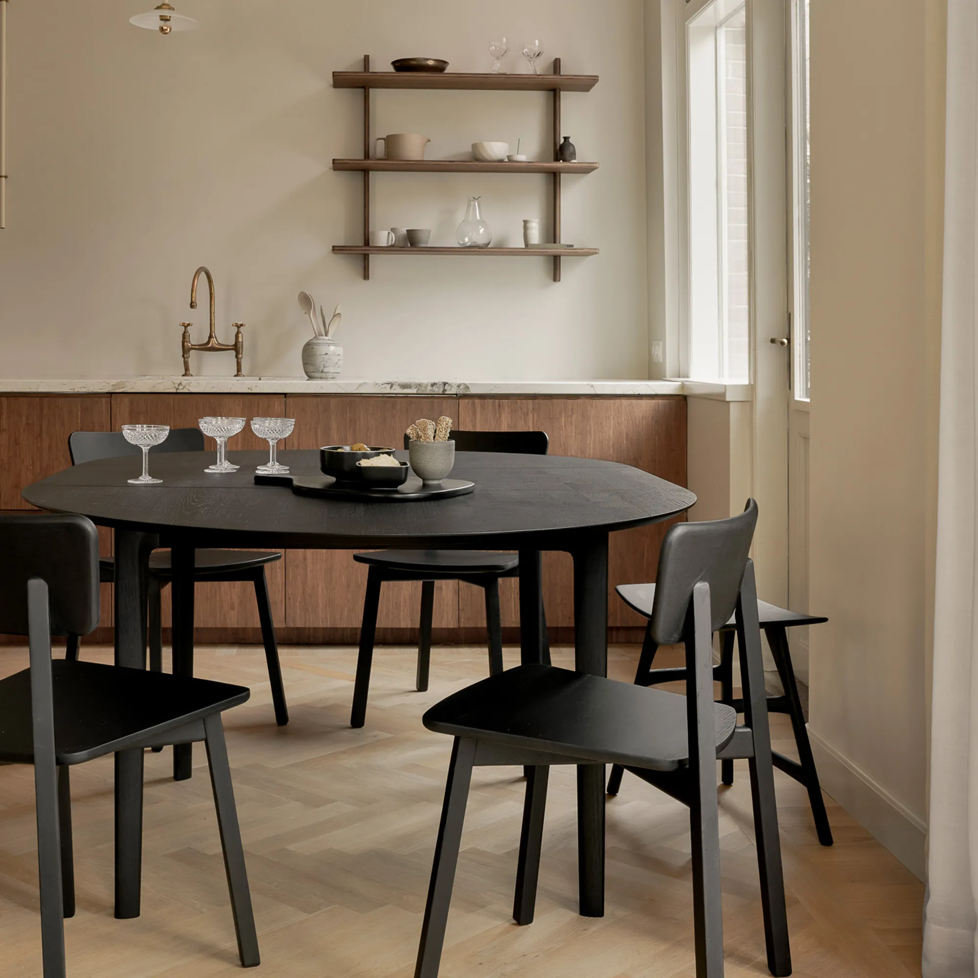 Bok ronde uitschuifbare eettafel - 4