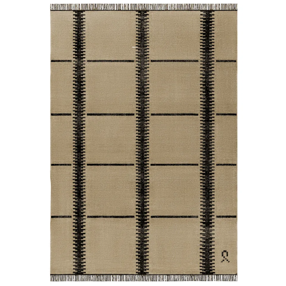 Elder 06 Black wool rug
