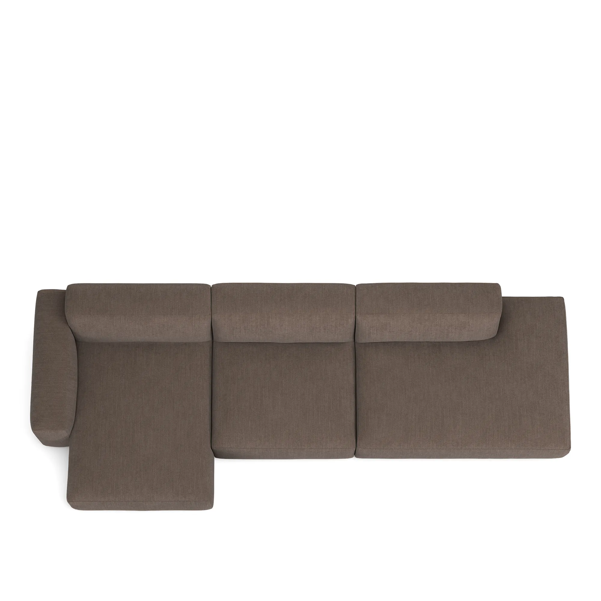 Brick 3-Seater Chaise Lounge Open End Right - 8
