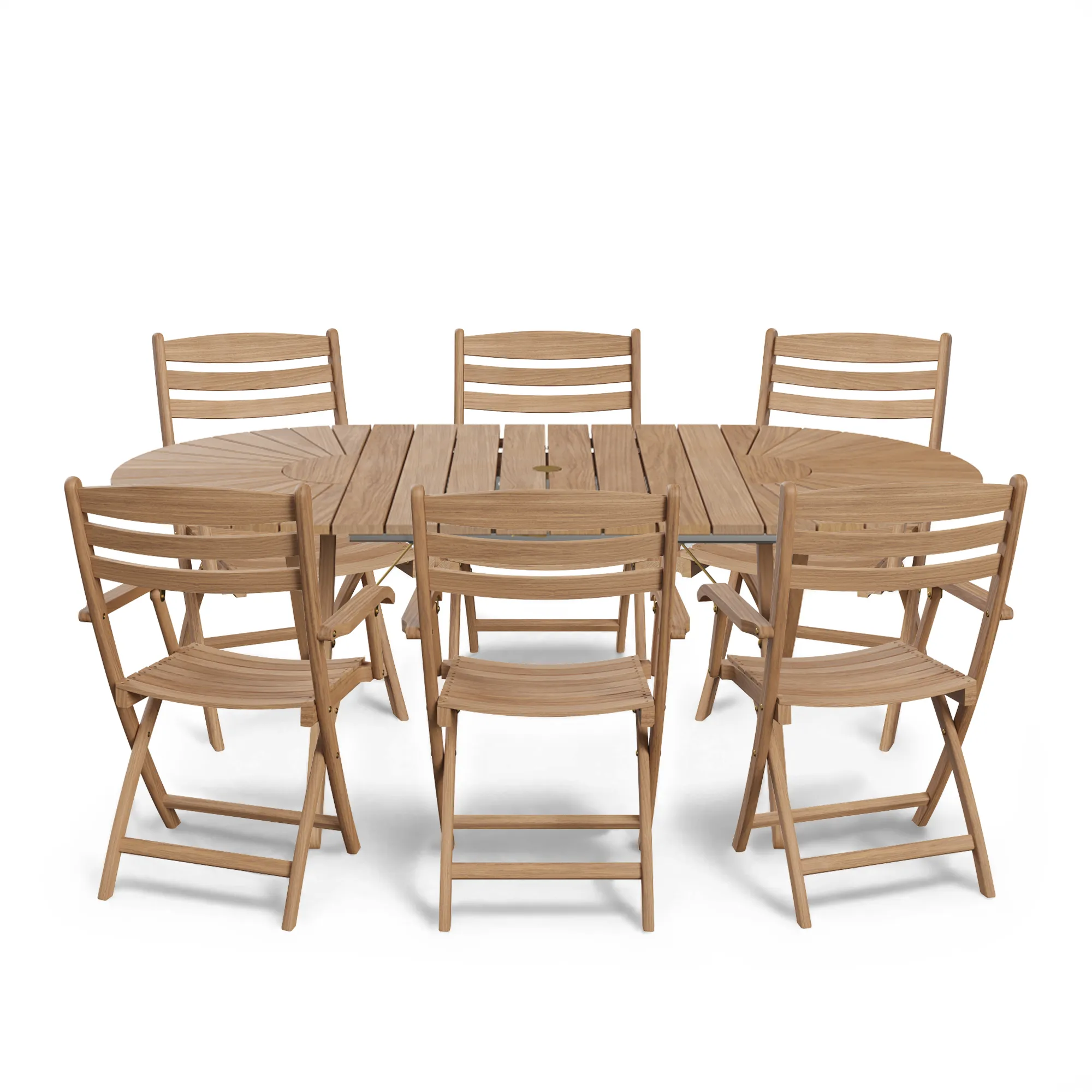 Selandia dining set oval dining table & 6 armchairs - 1