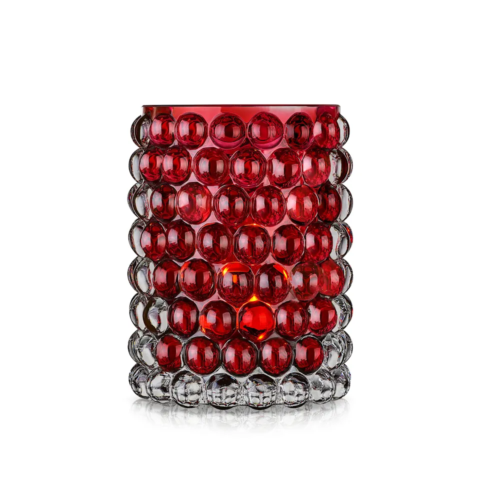 Hurricane Boule tealight holder 18 cm red