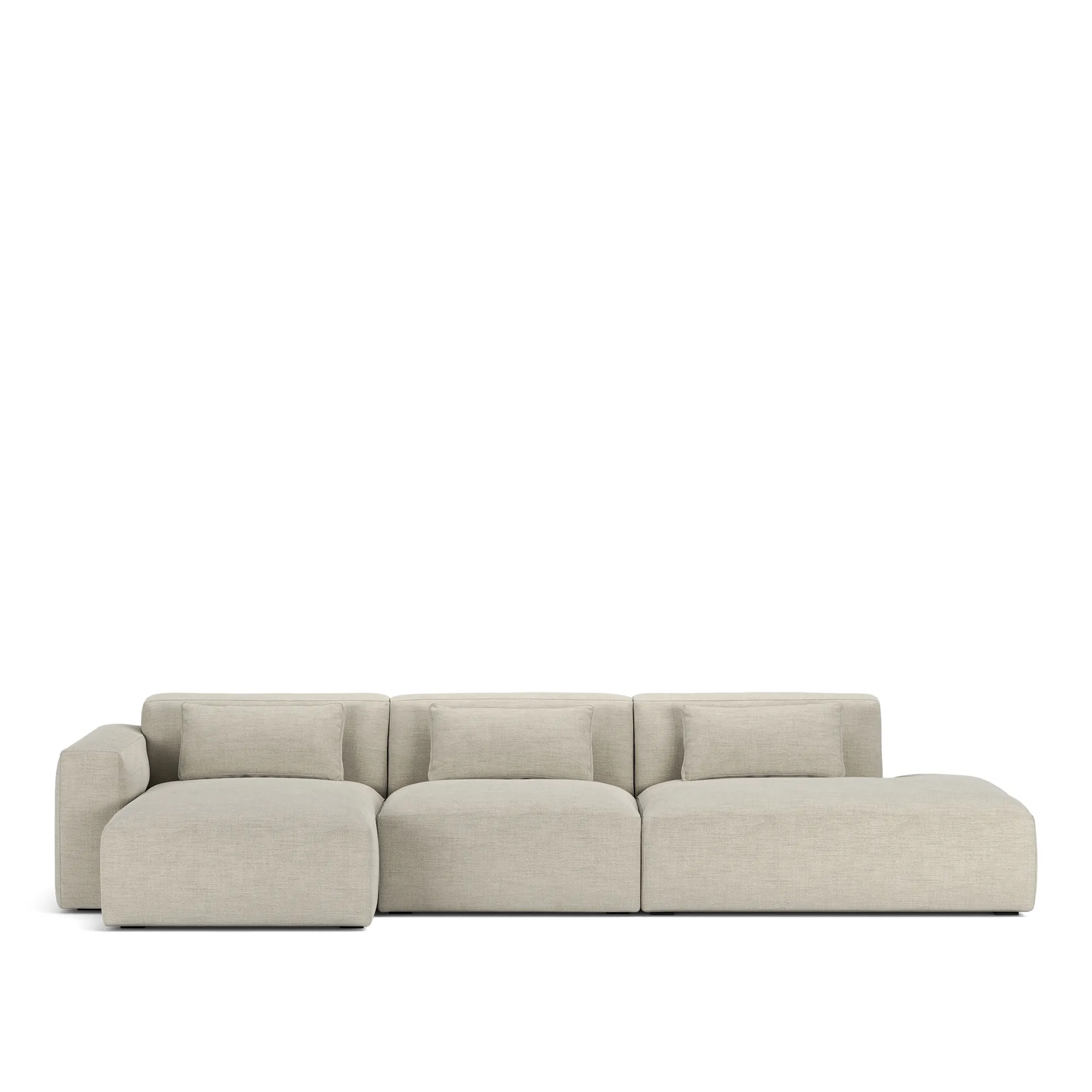 Brick 3-Seater Chaise Lounge Open End Right - 9