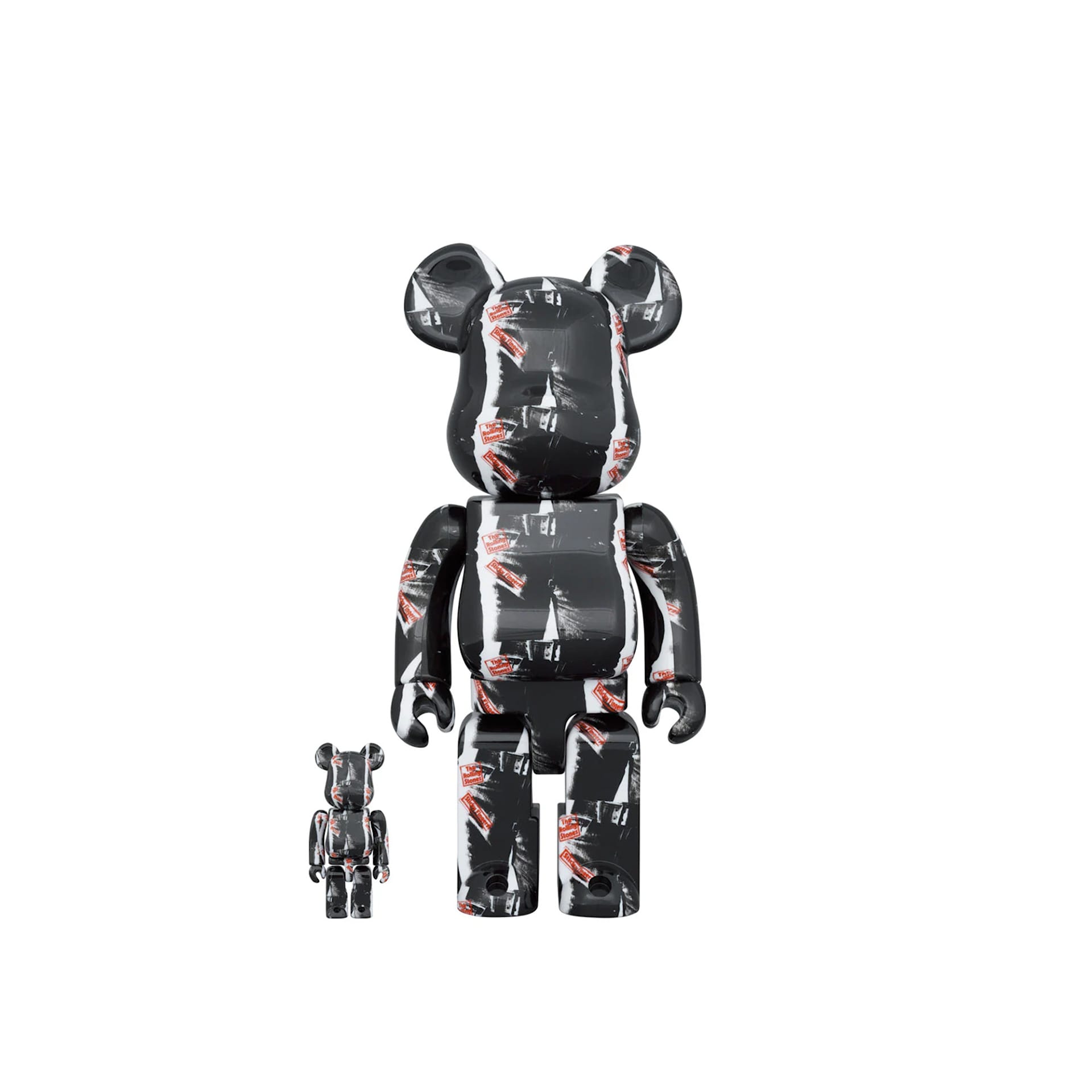 BE@RBRICK Andy Warhol × The Rolling Stones Sticky Fingers 100% & 400% - Medicom Toy - NO GA
