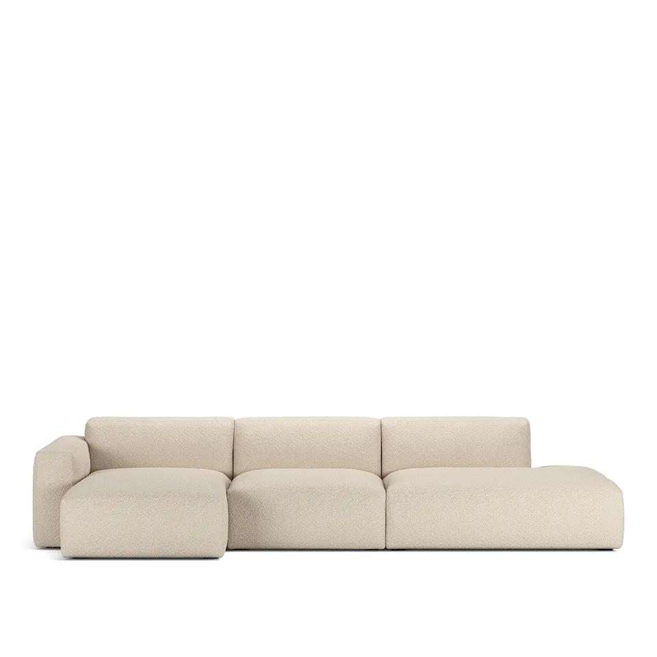 Brick 3-Seater Chaise Lounge Open End Right