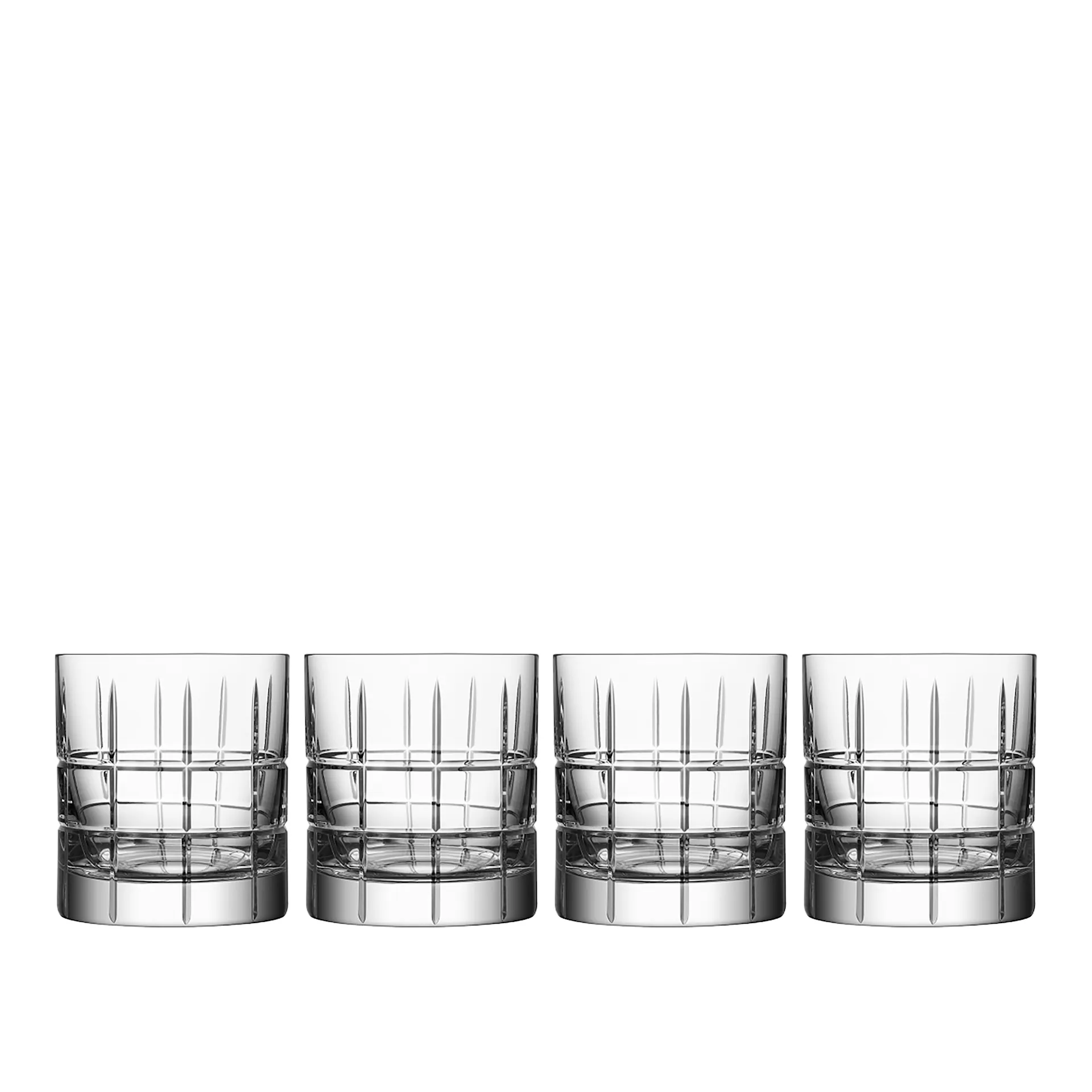 Street Old Fashioned 27 cl Set Of 4 - Orrefors - Jan Johansson - NO GA