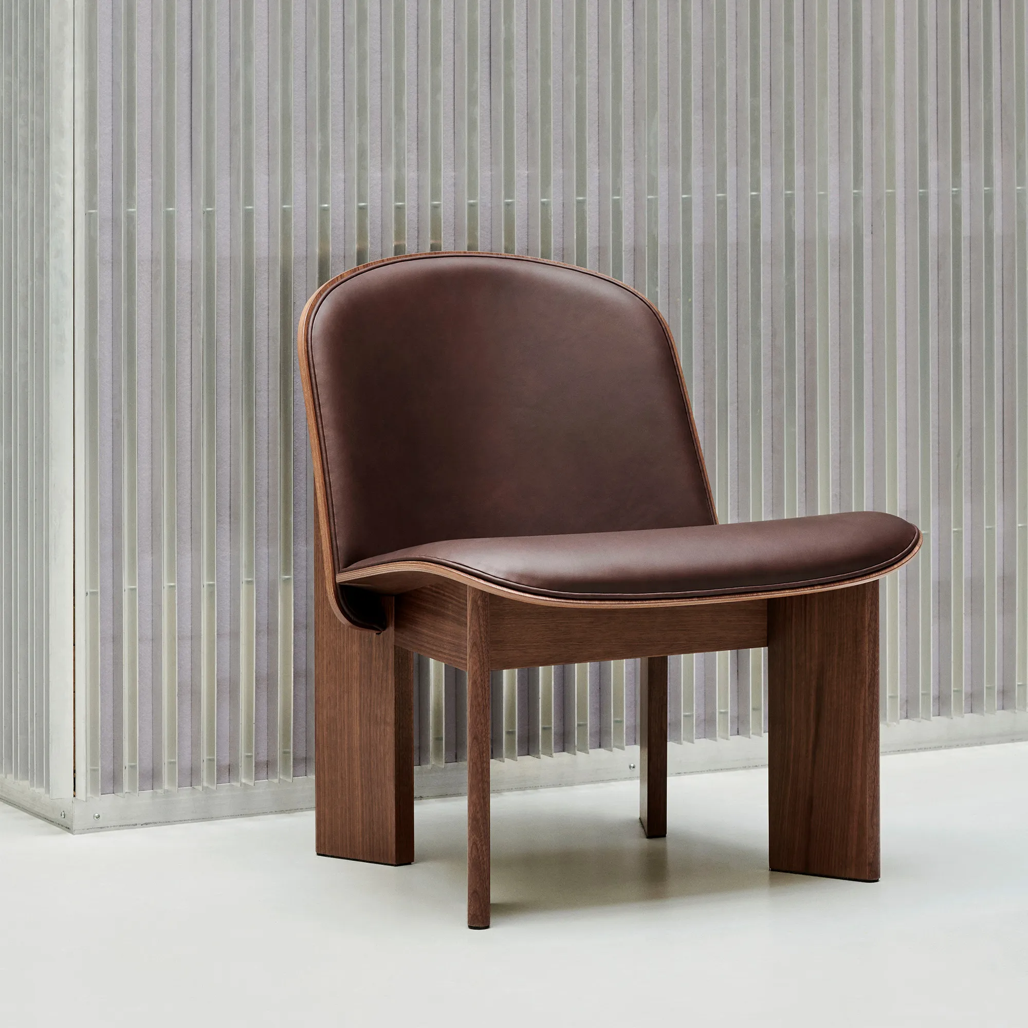 Chisel Lounge Chair Front Upholstery Black Oak - 6