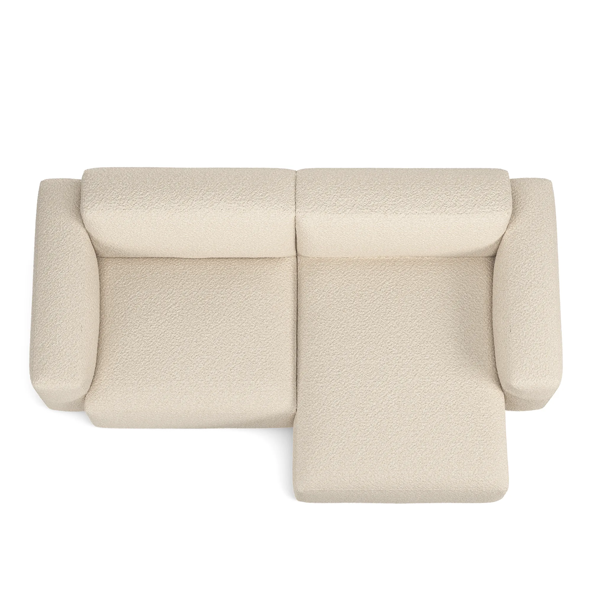 Brick 2-Seater Chaise Lounge Right - 8