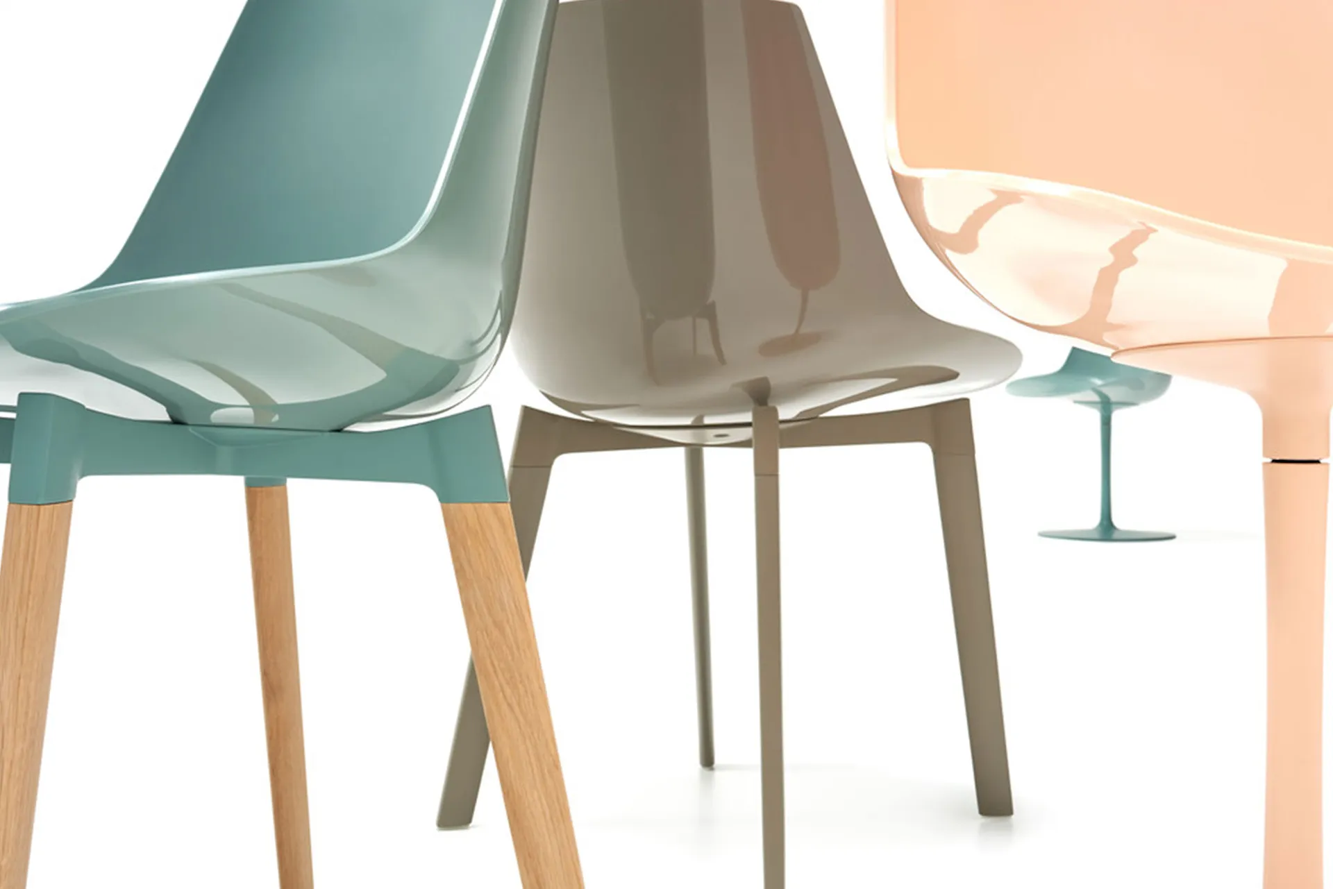 Flow Chair Color Mass-Pigmented Cross Base - MDF Italia - NO GA