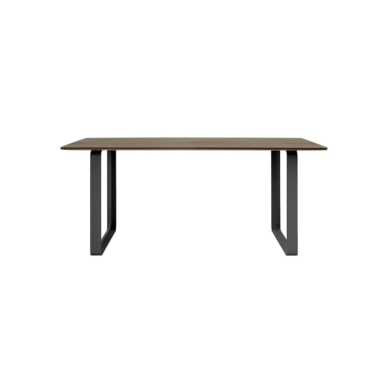 70/70 Table Solid Smoked Oak / Black 170x85 cm