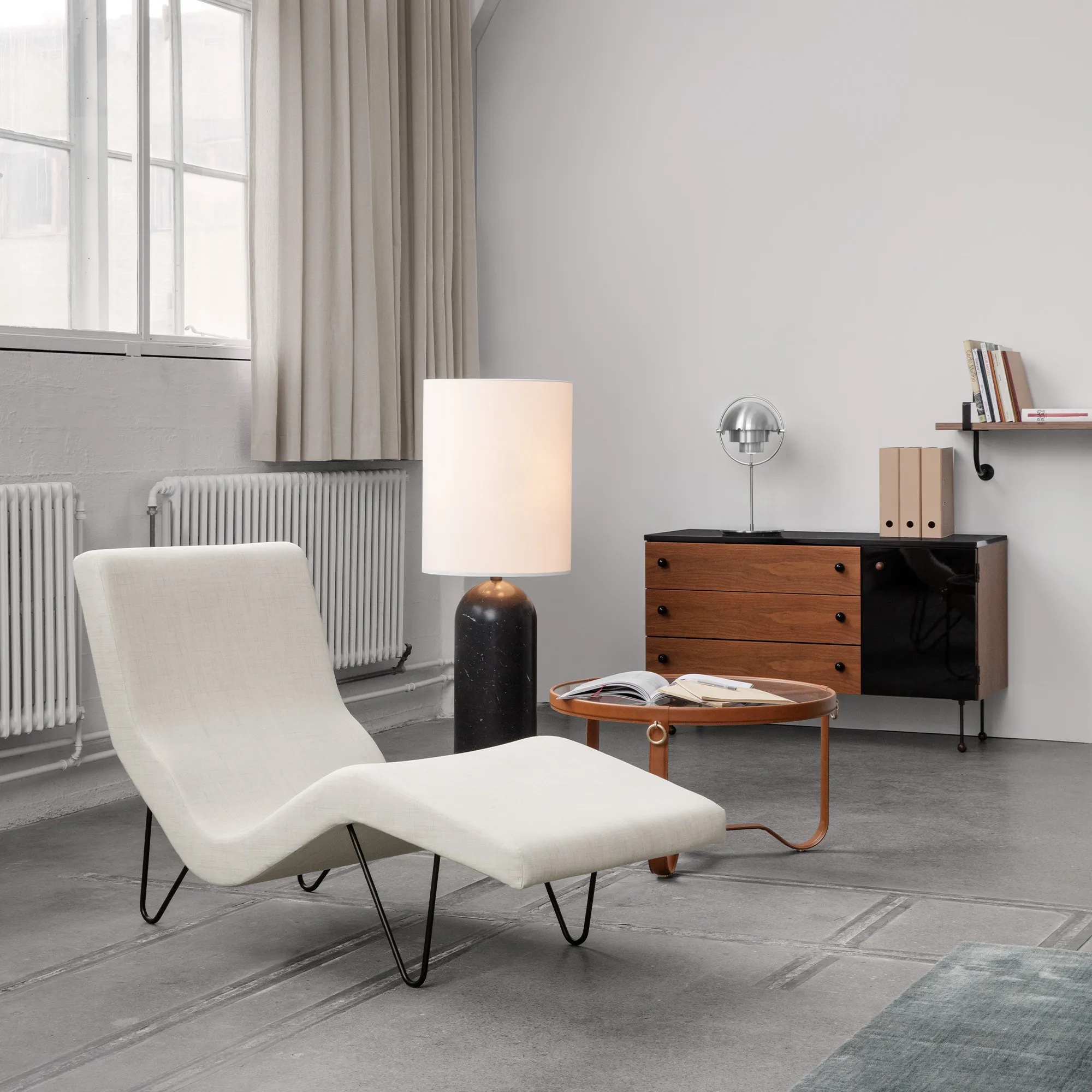 Gravity Floor Lamp XL Low White Marble - 5