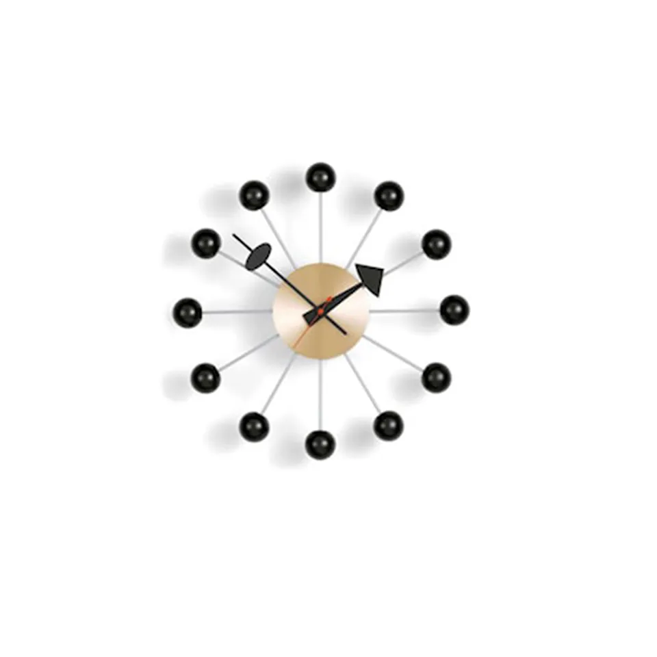 Ball Clock Black/Brass