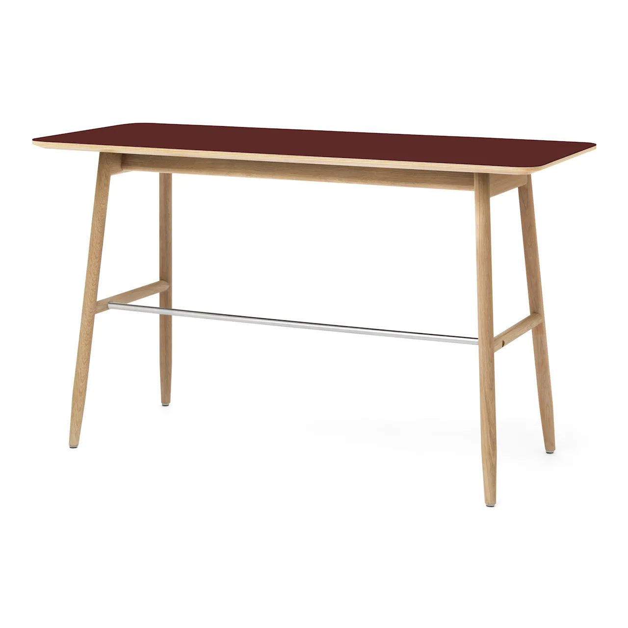 Icha - Desk, Walnut Stained Beech, Desktop Linoleum 4157 Pearl