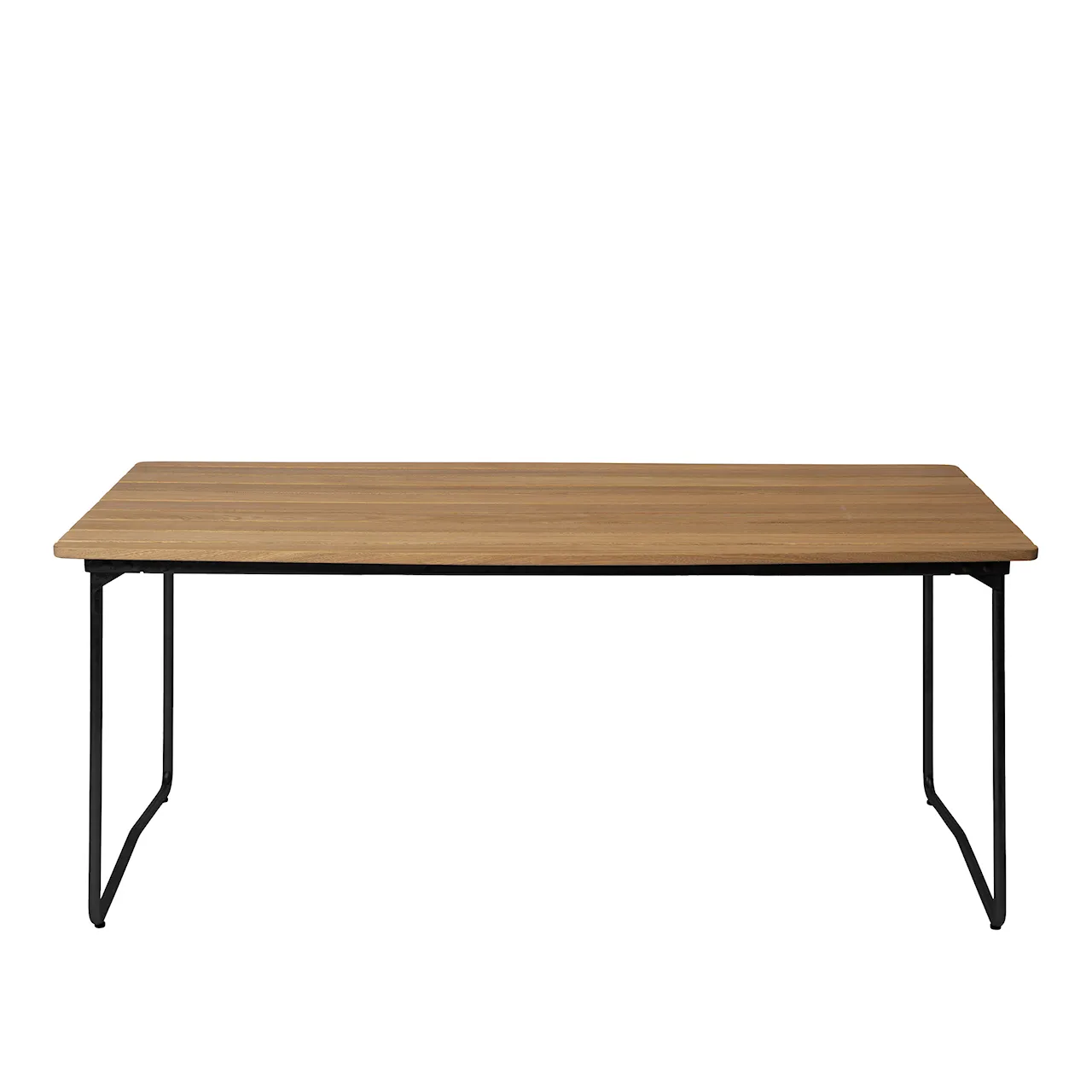 Table B31 170cm black frame white lacquered oak