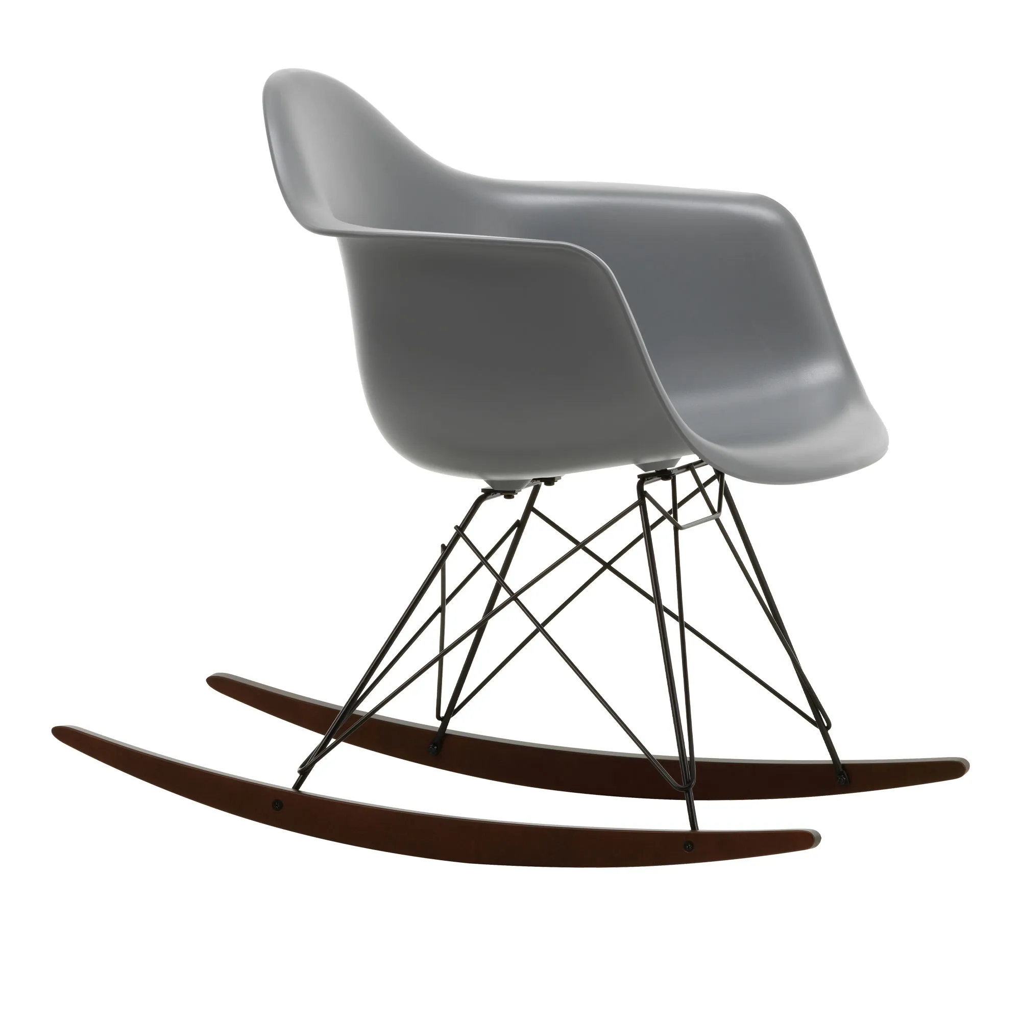 Eames RE Plastic Armchair RAR gyngestol Basic Dark/Dark Maple - 1