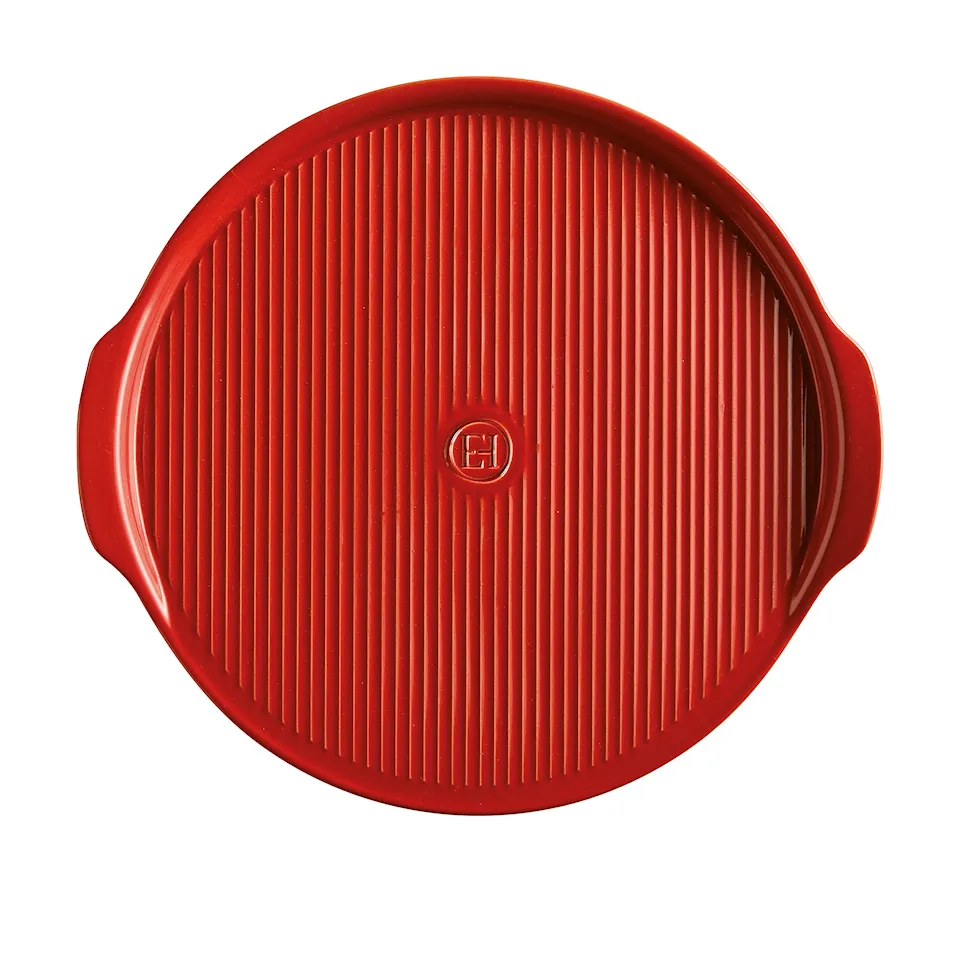 Pizza Stone Ribbed Ø 40 cm Red