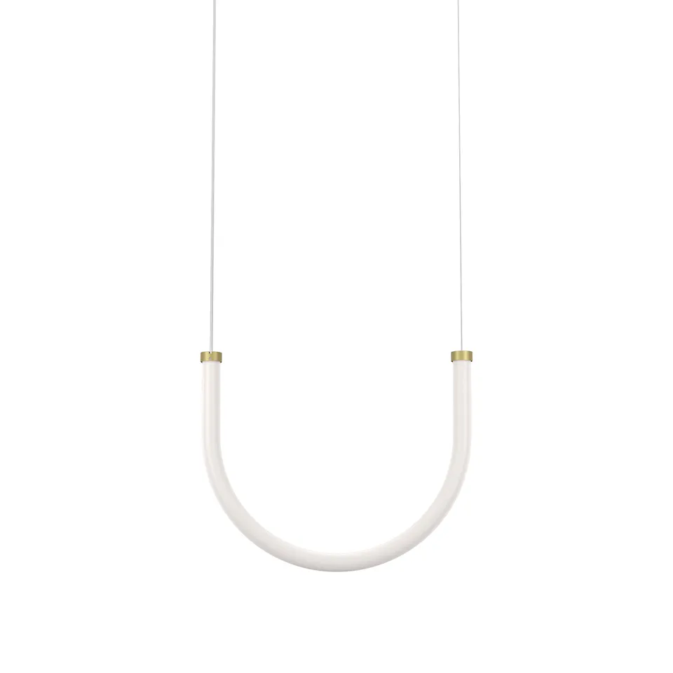 Unseen U pendant lamp brass