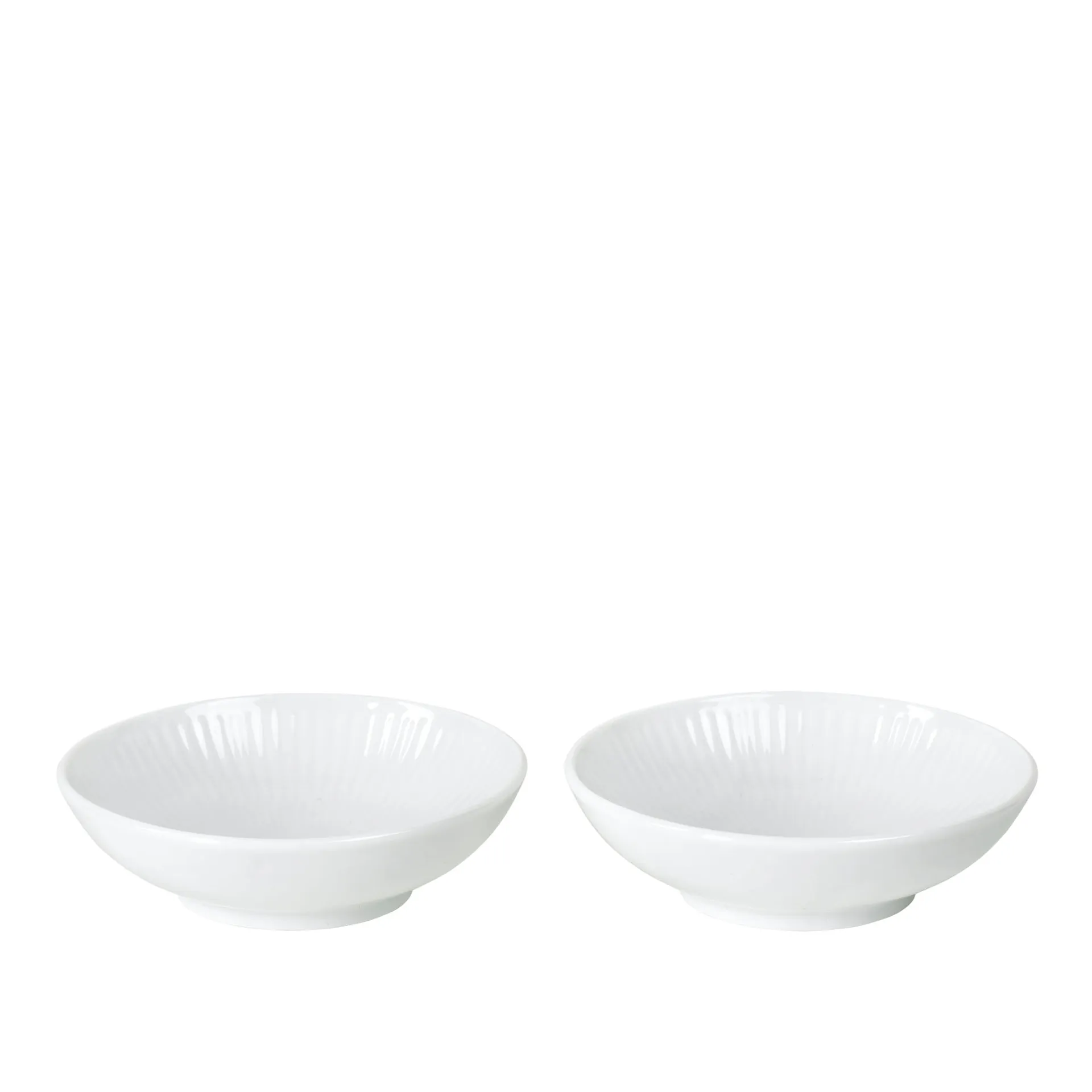 White Fluted Dip Bowl 9 cl 2 pcs - Royal Copenhagen - NO GA