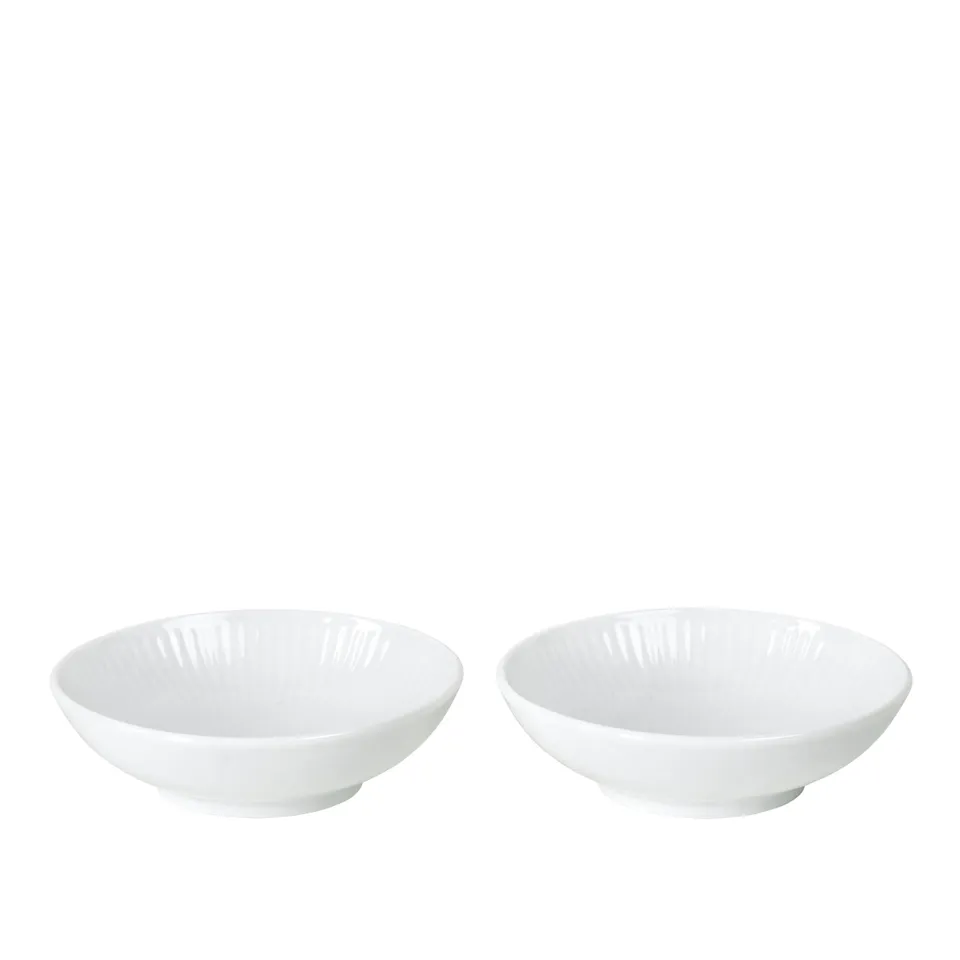 White Fluted Dip Bowl 9 cl 2 pcs