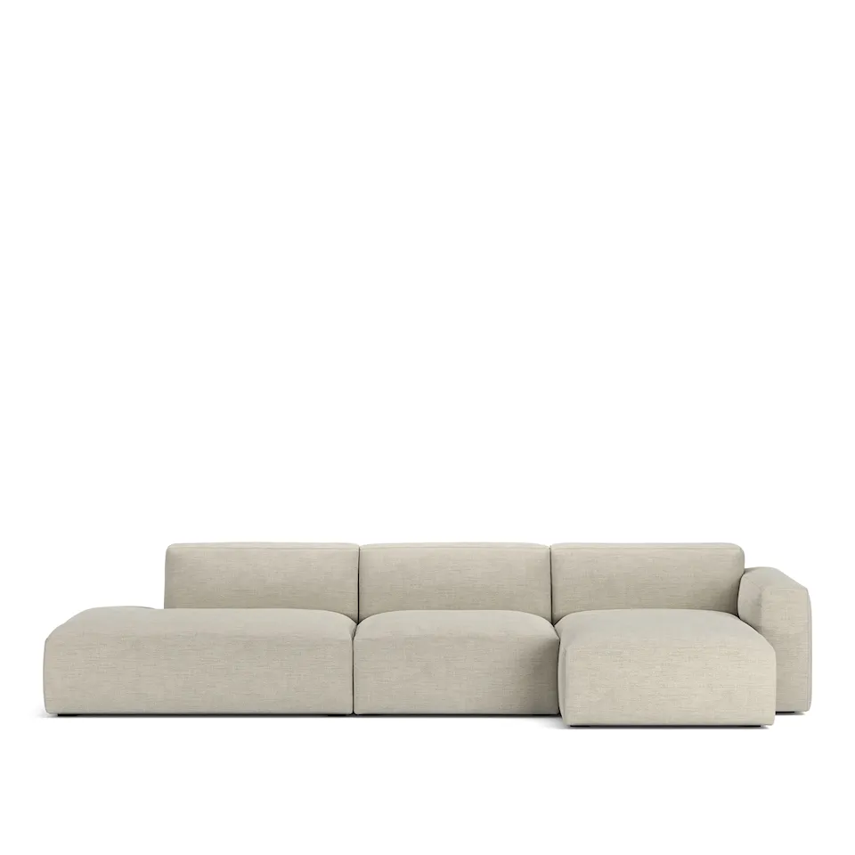 Brick 3-Seater Chaise Lounge Open End Left