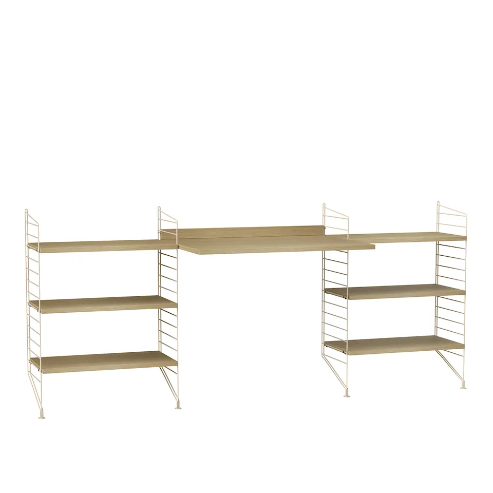 Kontor reolsystem D eg/beige