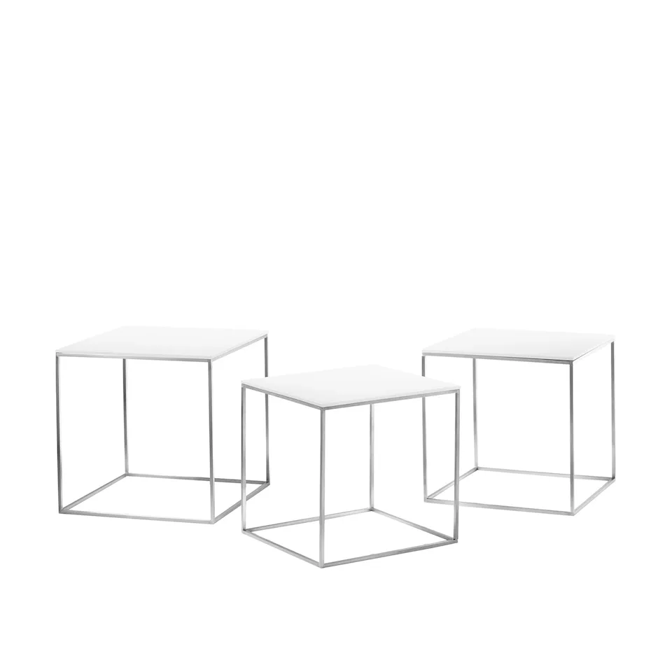 PK71, Set of 3, White acrylic