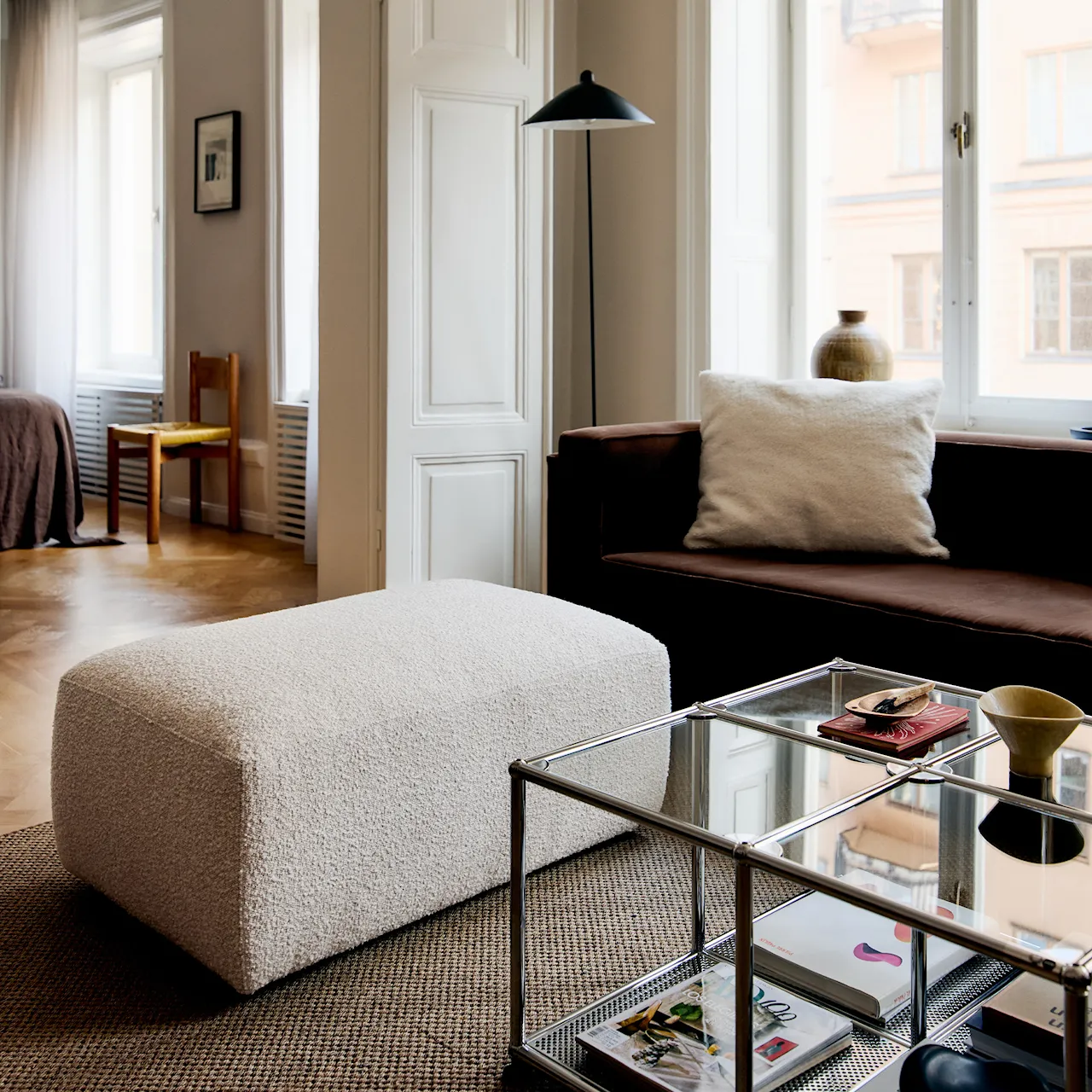 Brick ottoman footstool