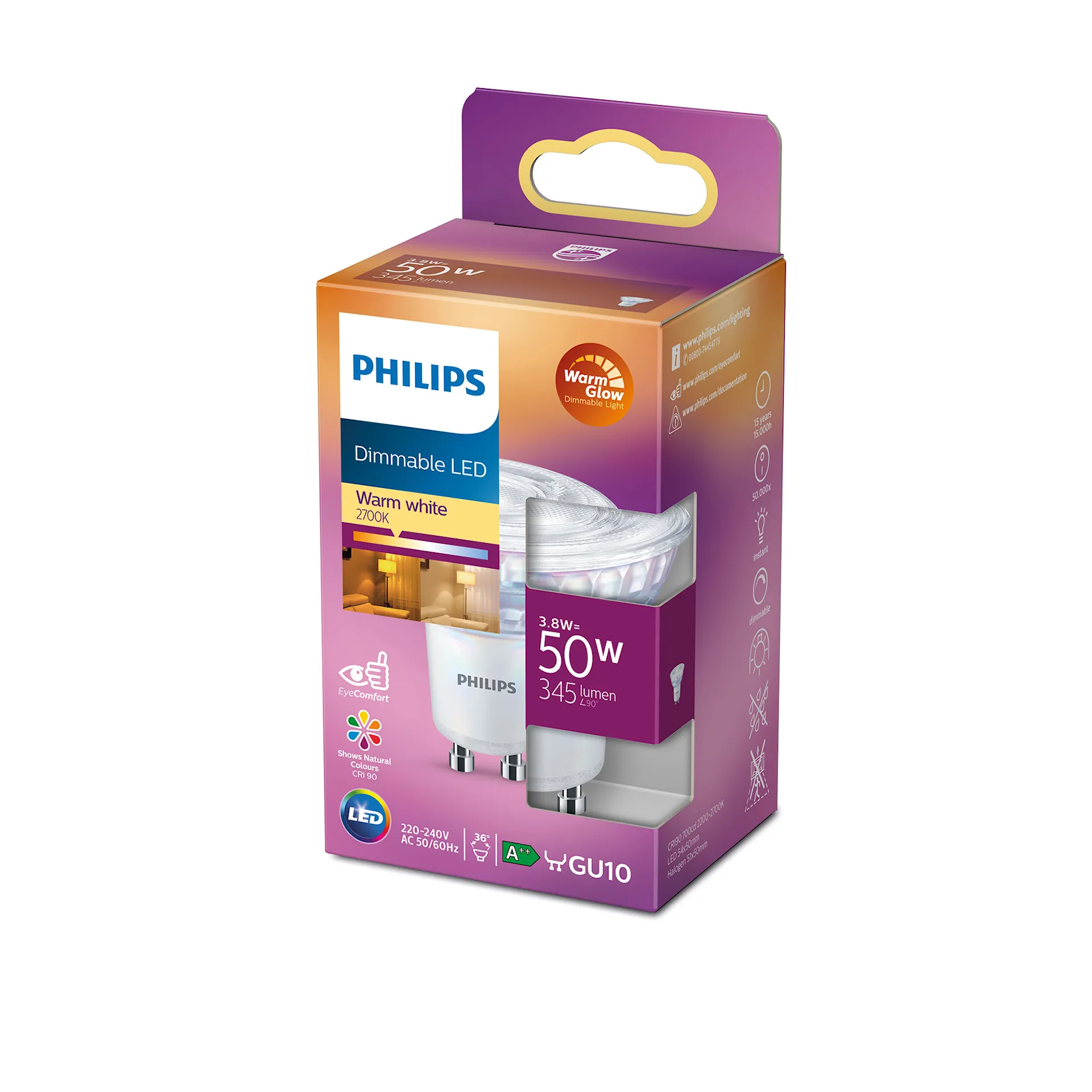 LED Spot 3,8W GU10 - Philips - NO GA