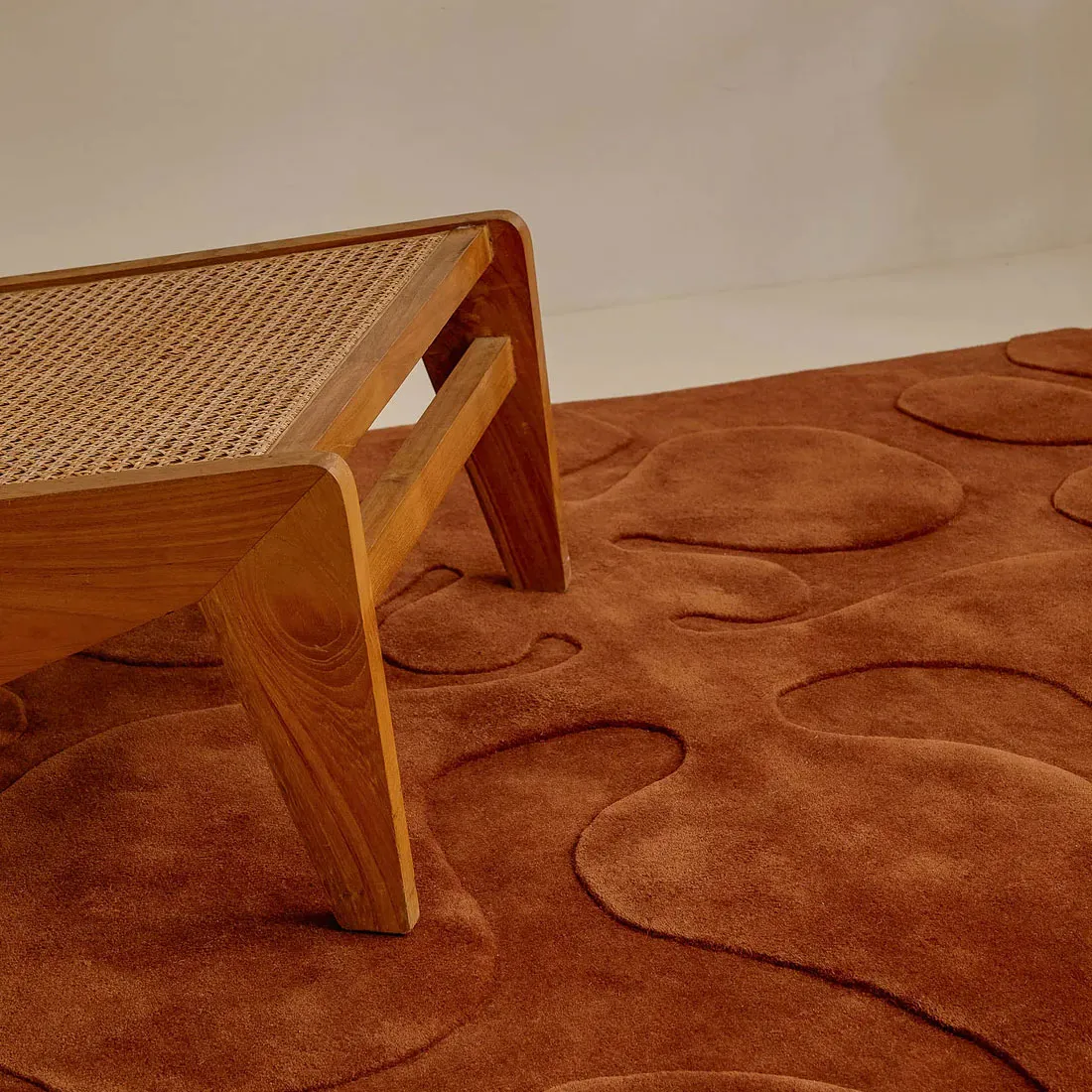 Lucia Eames Rooted Terracotta uldtæppe - 3