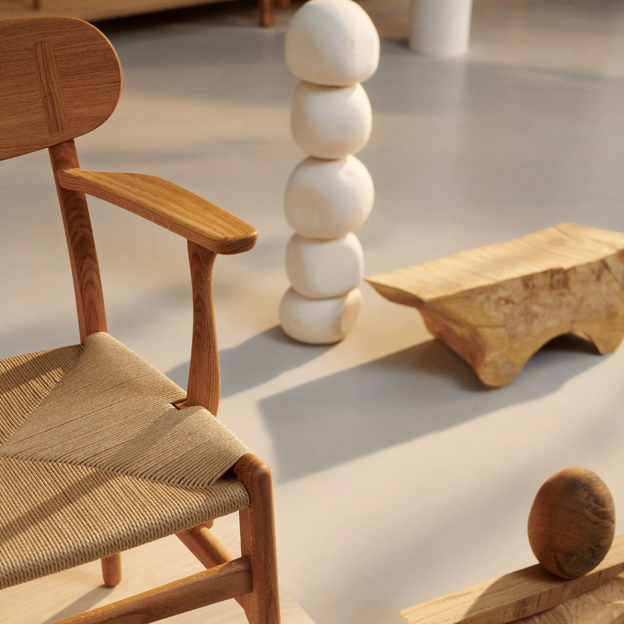 CH26 Armchair Natural Cord - 5