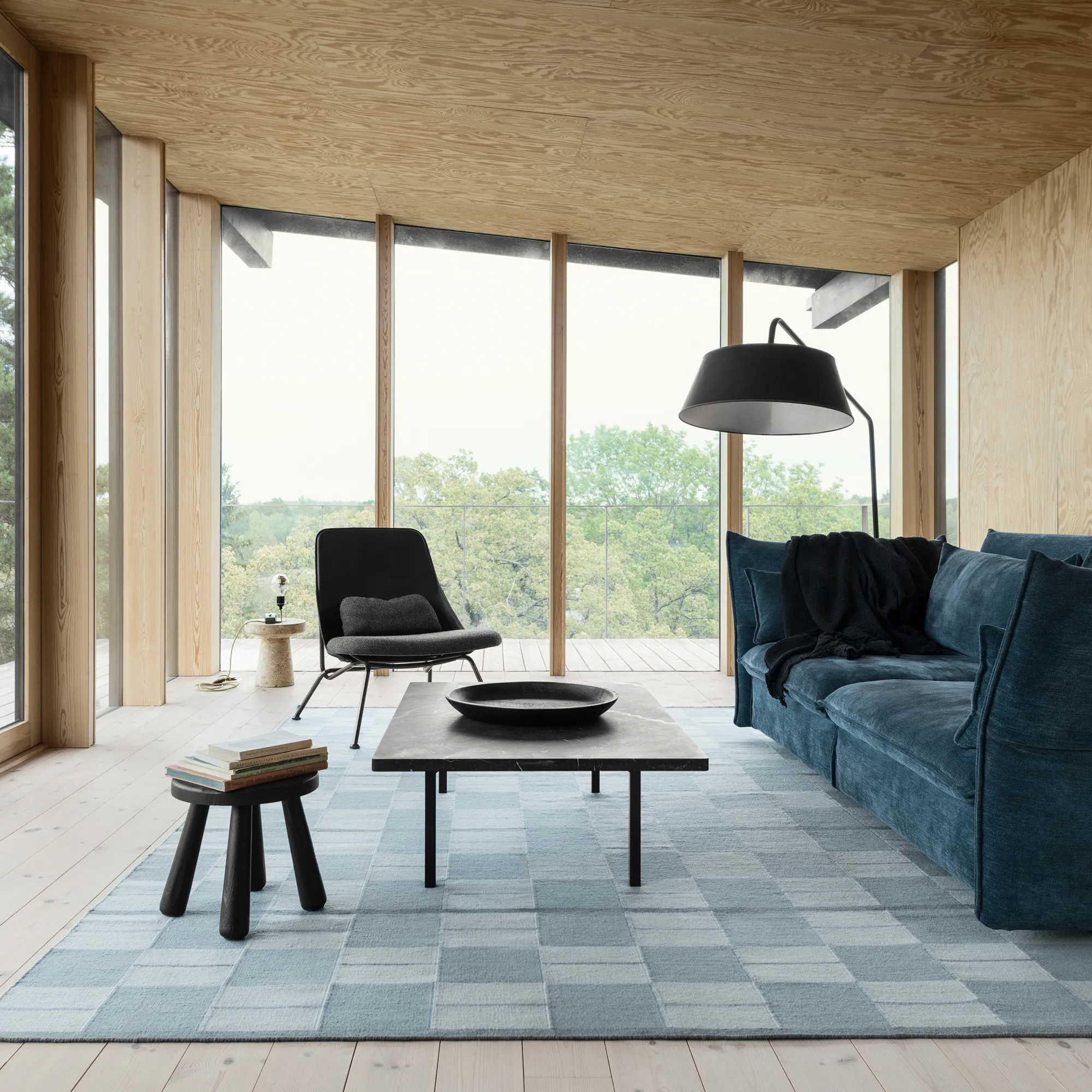 Båstad Blue Wool Rug - 2