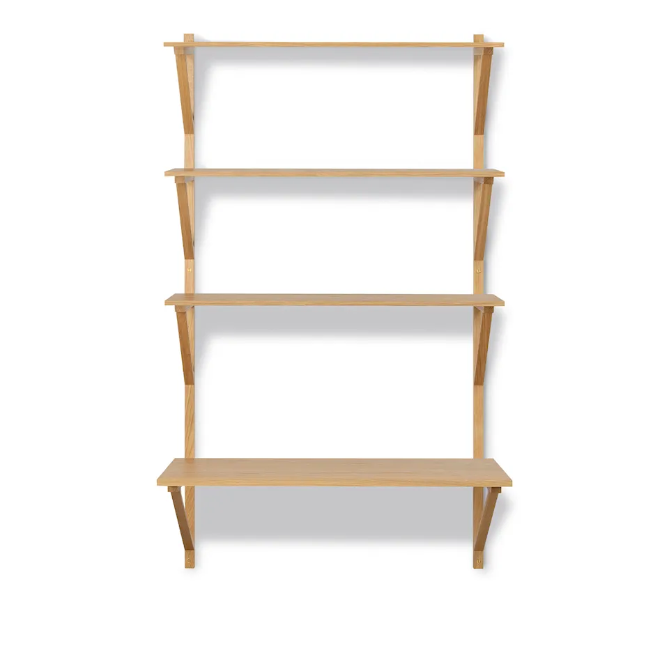 BM29 vægreol 78 cm 3 hylder & skrivebord