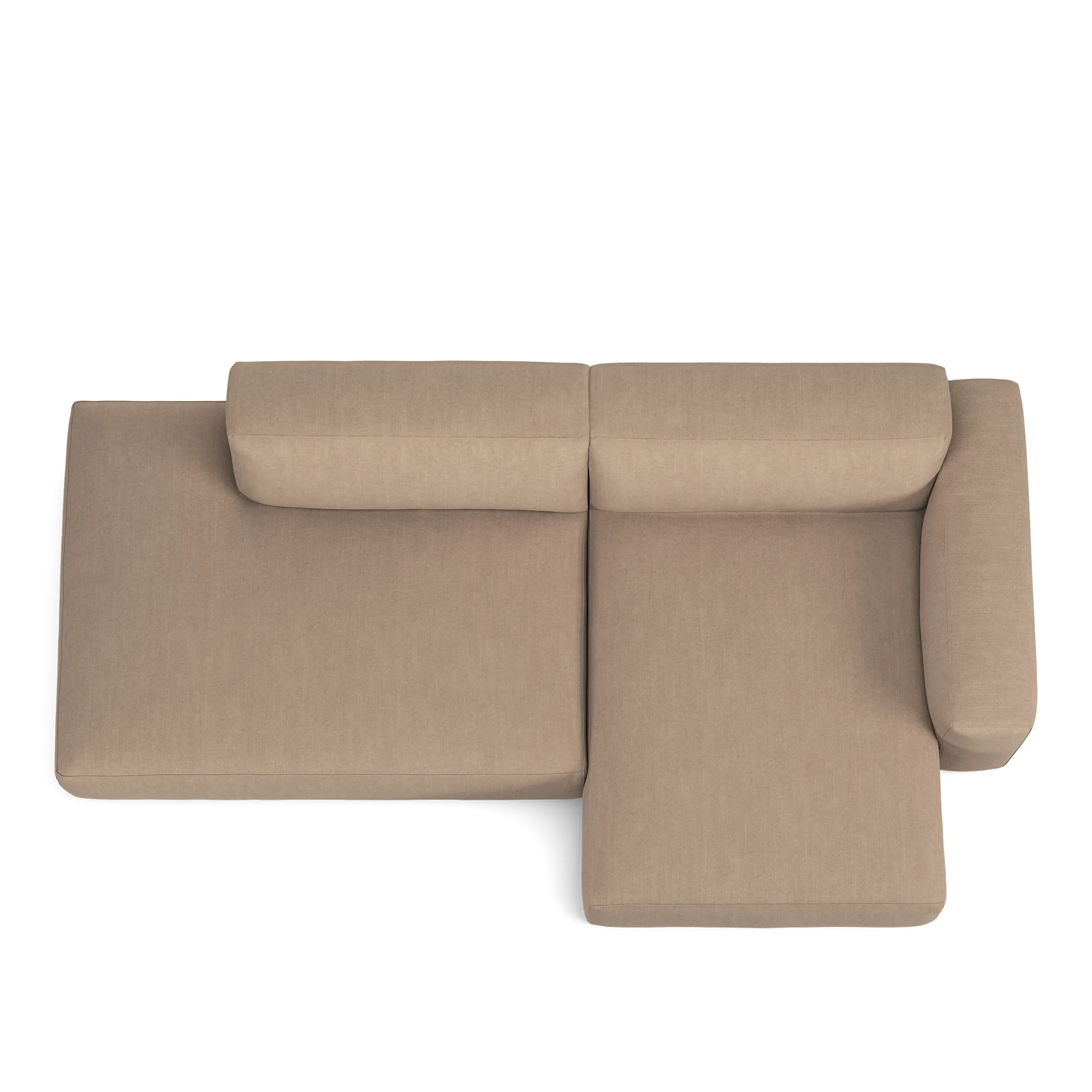 Brick 2-Seater Chaise Lounge Open End Left - 8