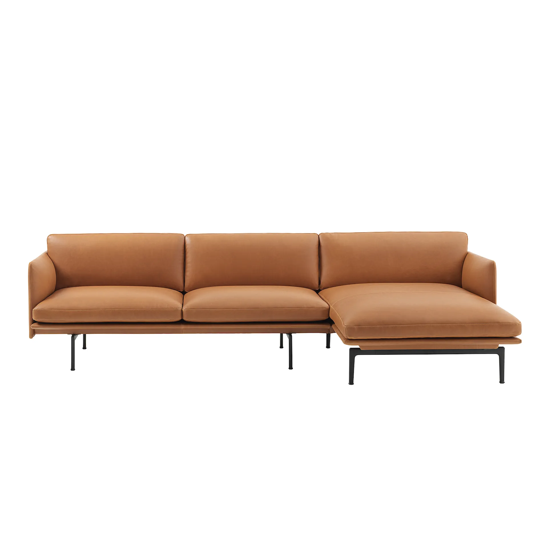 Outline Sofa Chaise Longue Right / Black Base - Muuto - NO GA