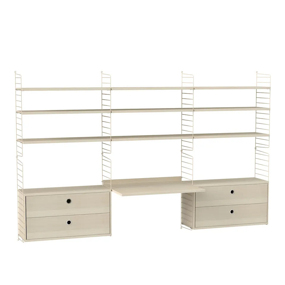 Toimisto hyllyjärjestelmä F saarni/beige
