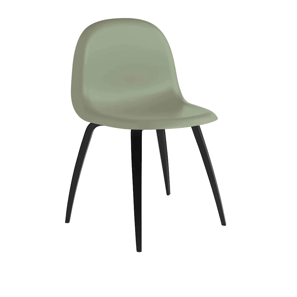 3D Dining Chair Wood Base - Ikke polstret