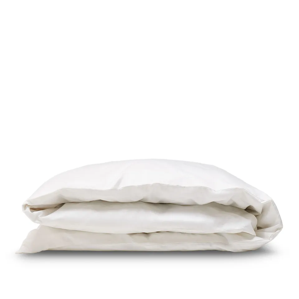 Shade duvet cover satin crisp white