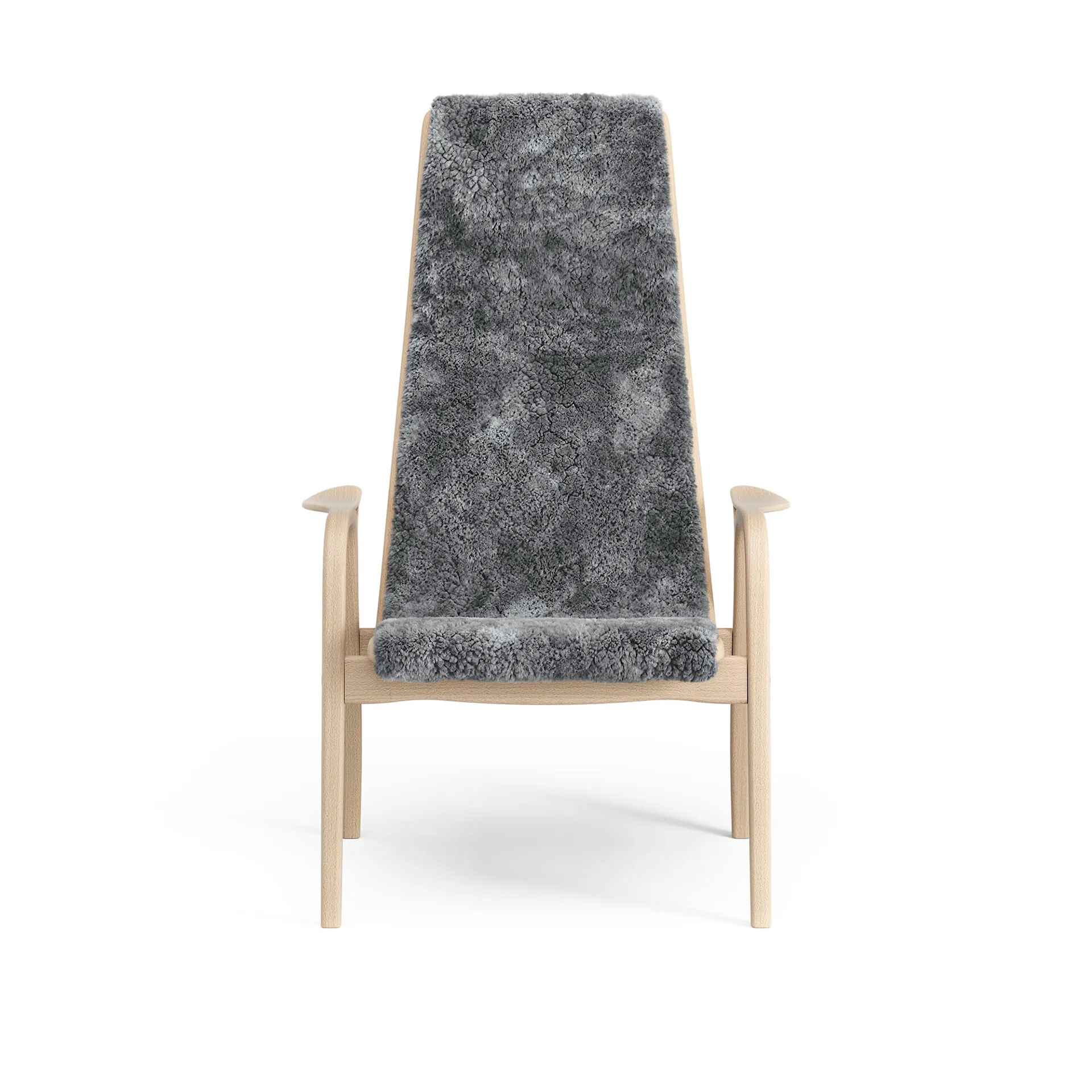 Lamino Armchair Lacquered Beech - Scandinavian Grey - Swedese - Yngve Ekström - NO GA