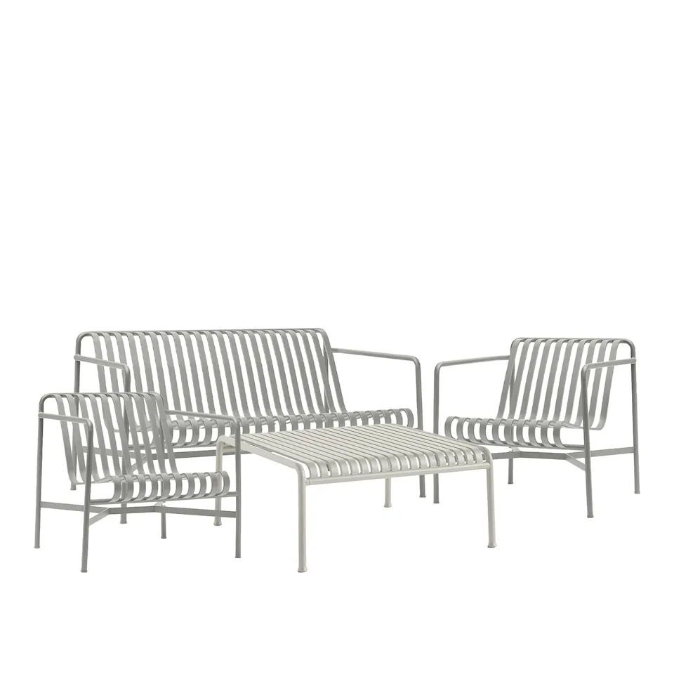 Palissade Lounge Sofa, 2 Lounge Chairs & Garden Table